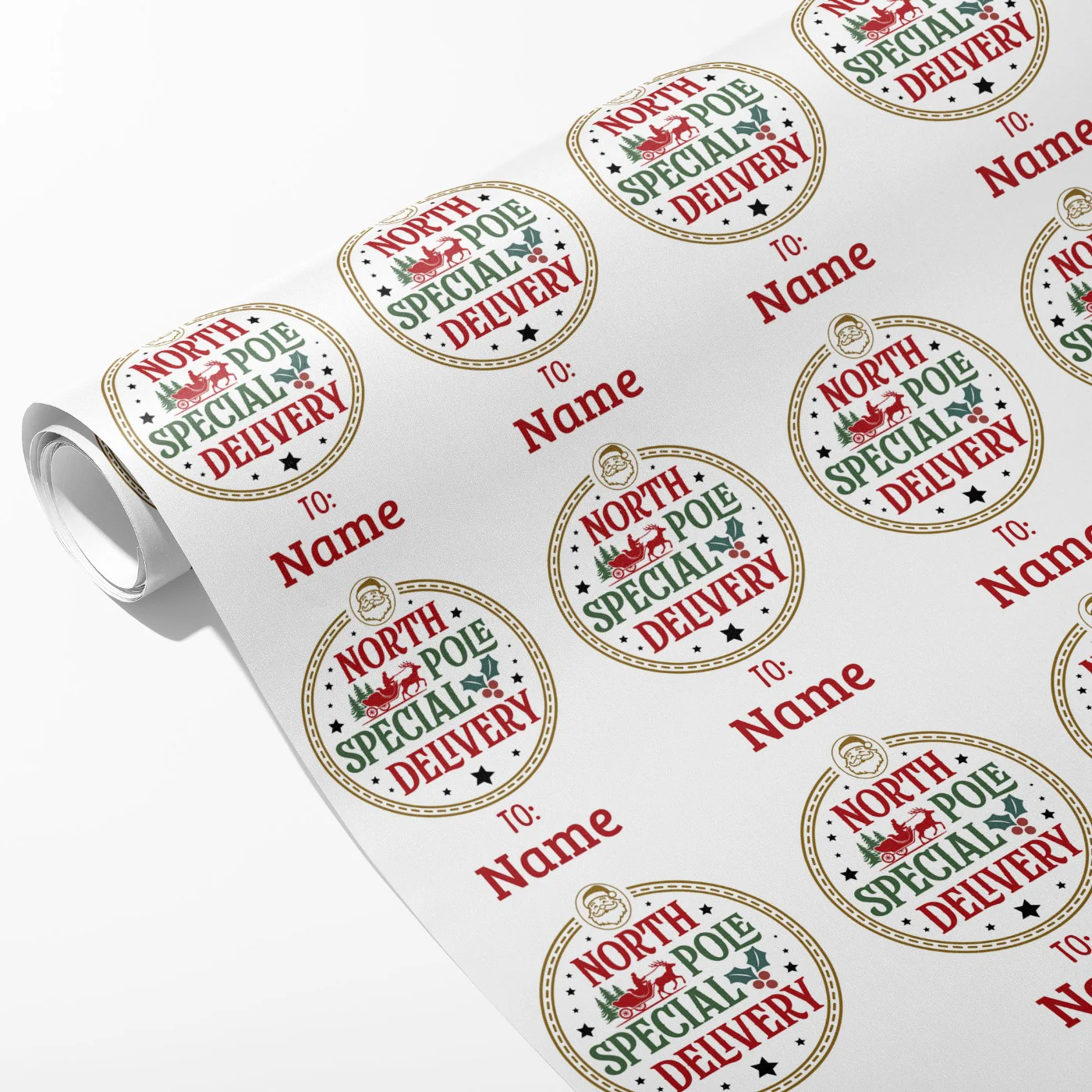 North Pole Special Delivery Wrapping Paper - Image 2
