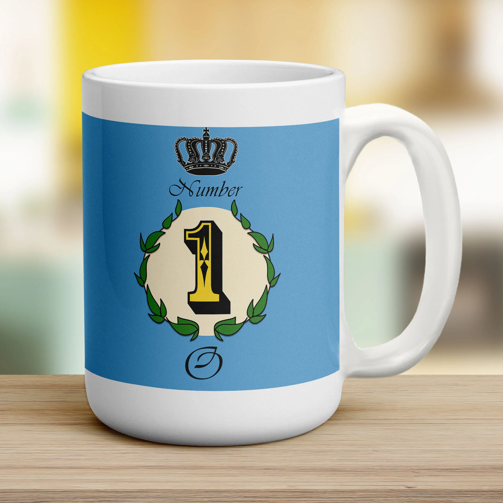 Number 1 Personalised Mug - Blue - Image 16