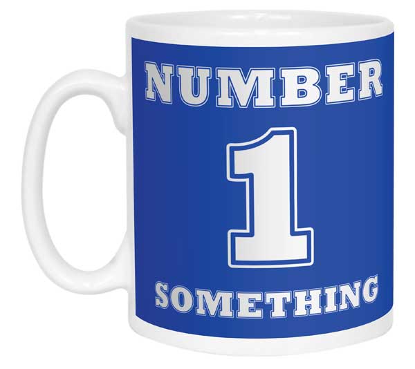 Number 1 Personalised Mug - Blue - Image 3