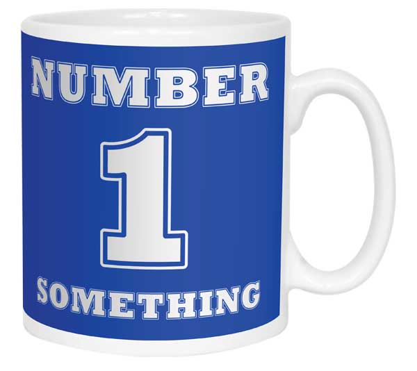 Number 1 Personalised Mug - Blue - Image 6