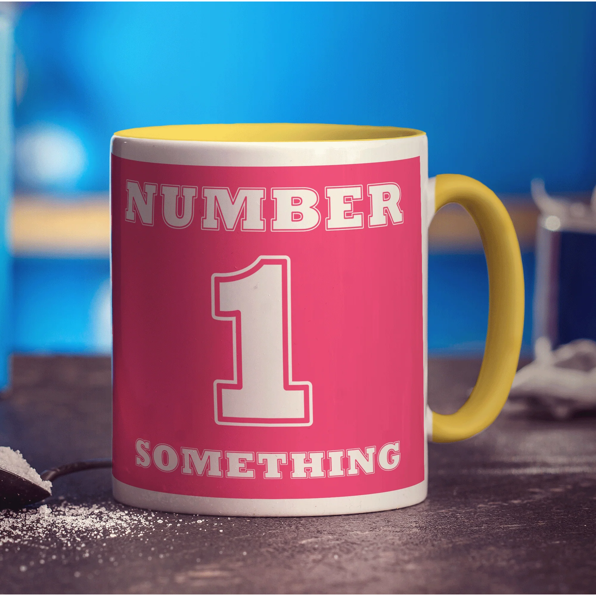 Number 1 Personalised Mug - Pink - Image 11