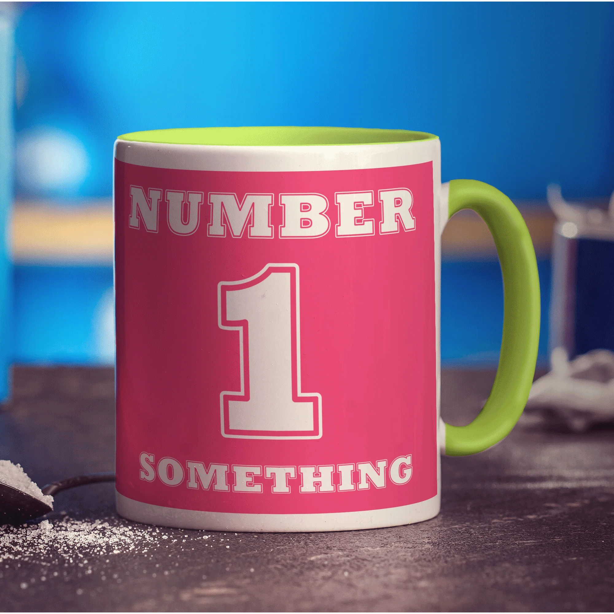 Number 1 Personalised Mug - Pink - Image 13