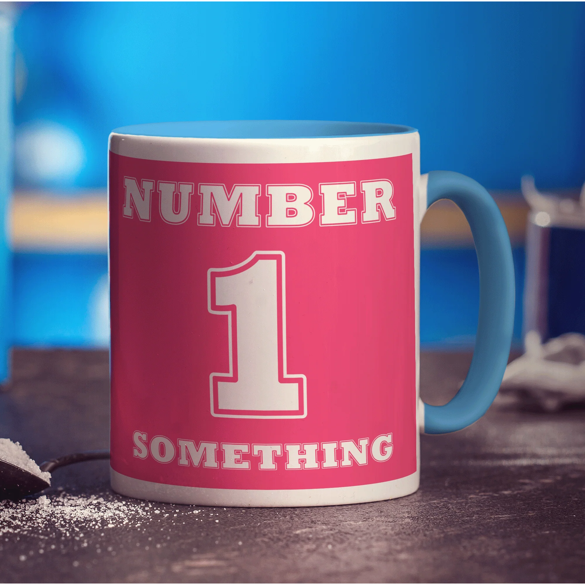 Number 1 Personalised Mug - Pink - Image 14