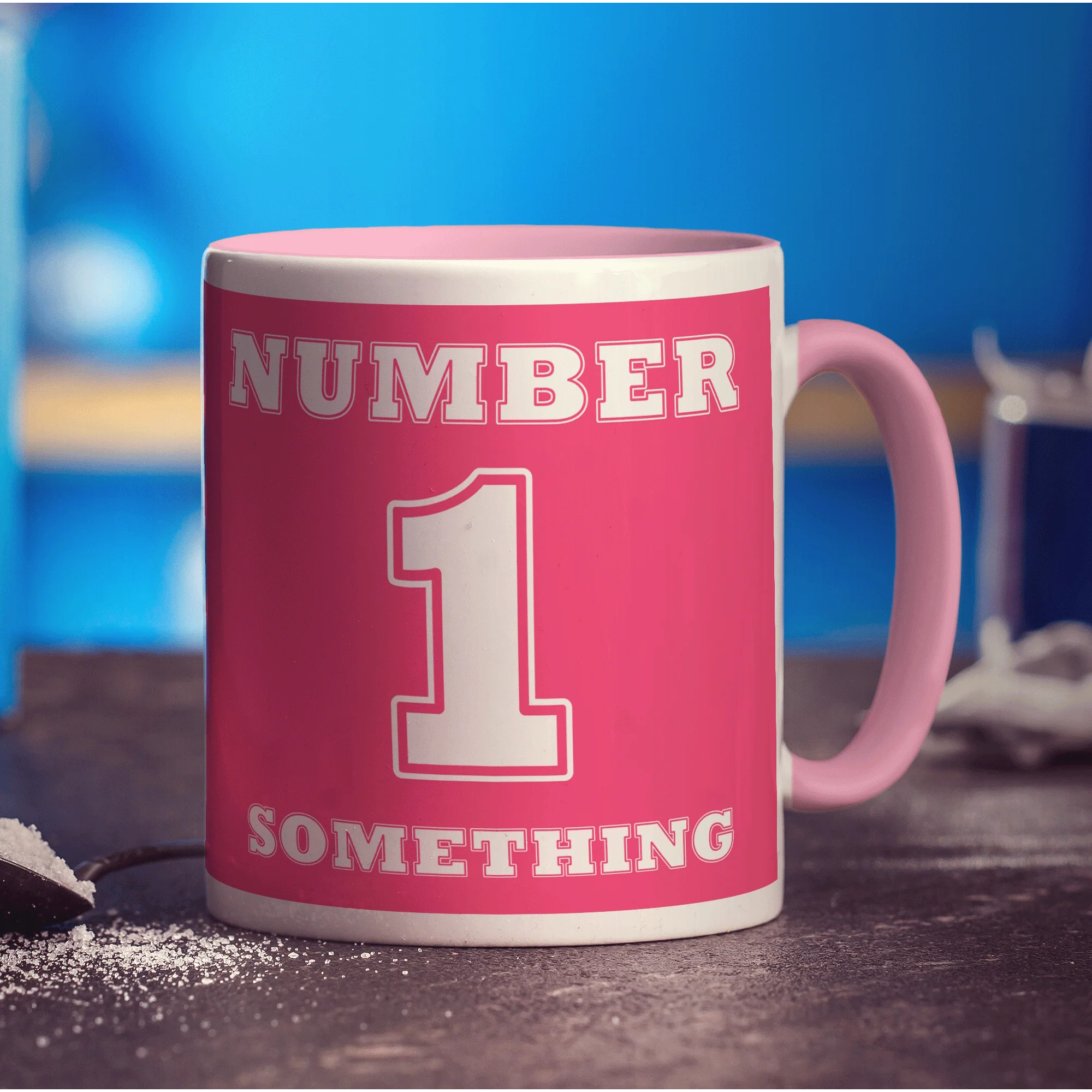 Number 1 Personalised Mug - Pink - Image 15
