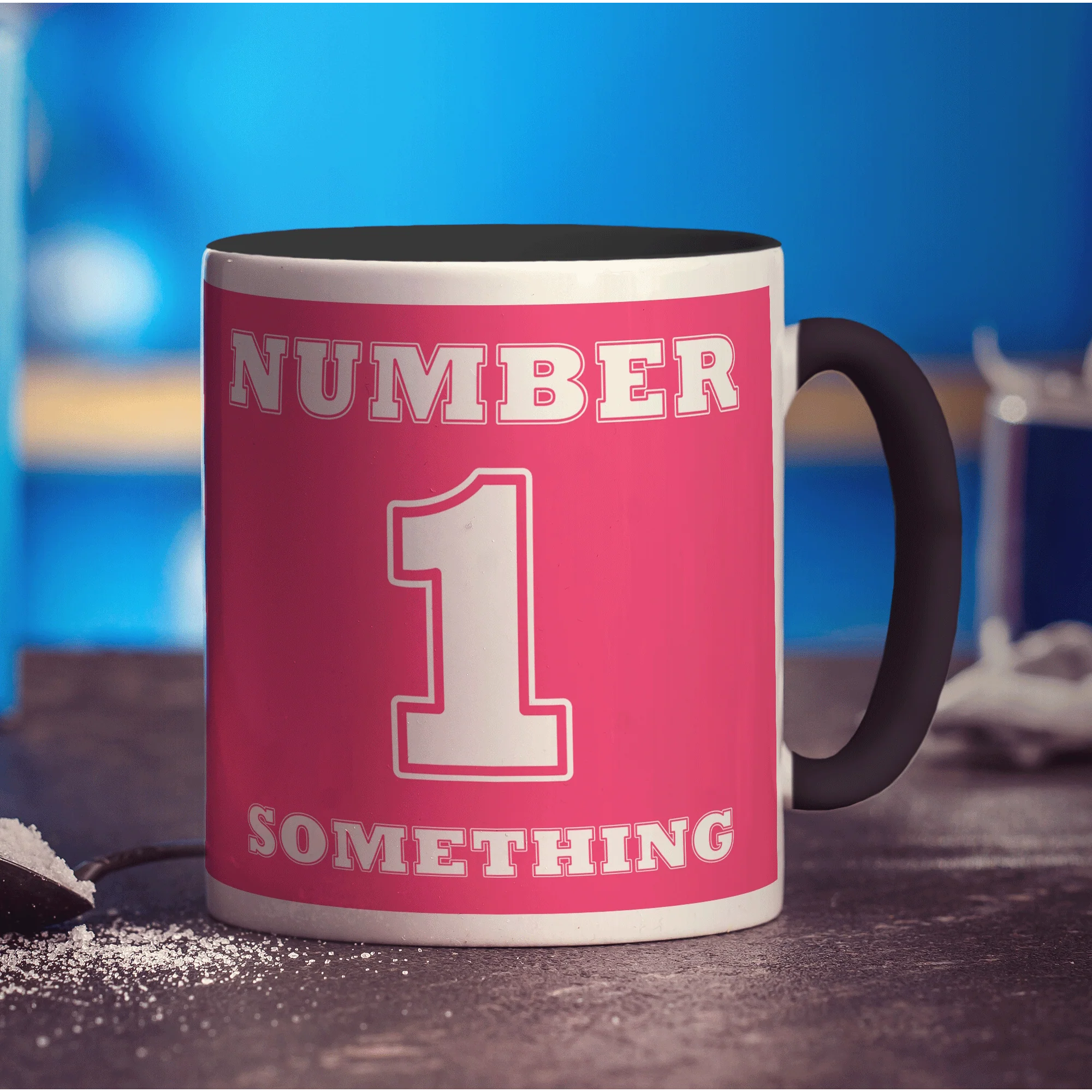 Number 1 Personalised Mug - Pink - Image 16