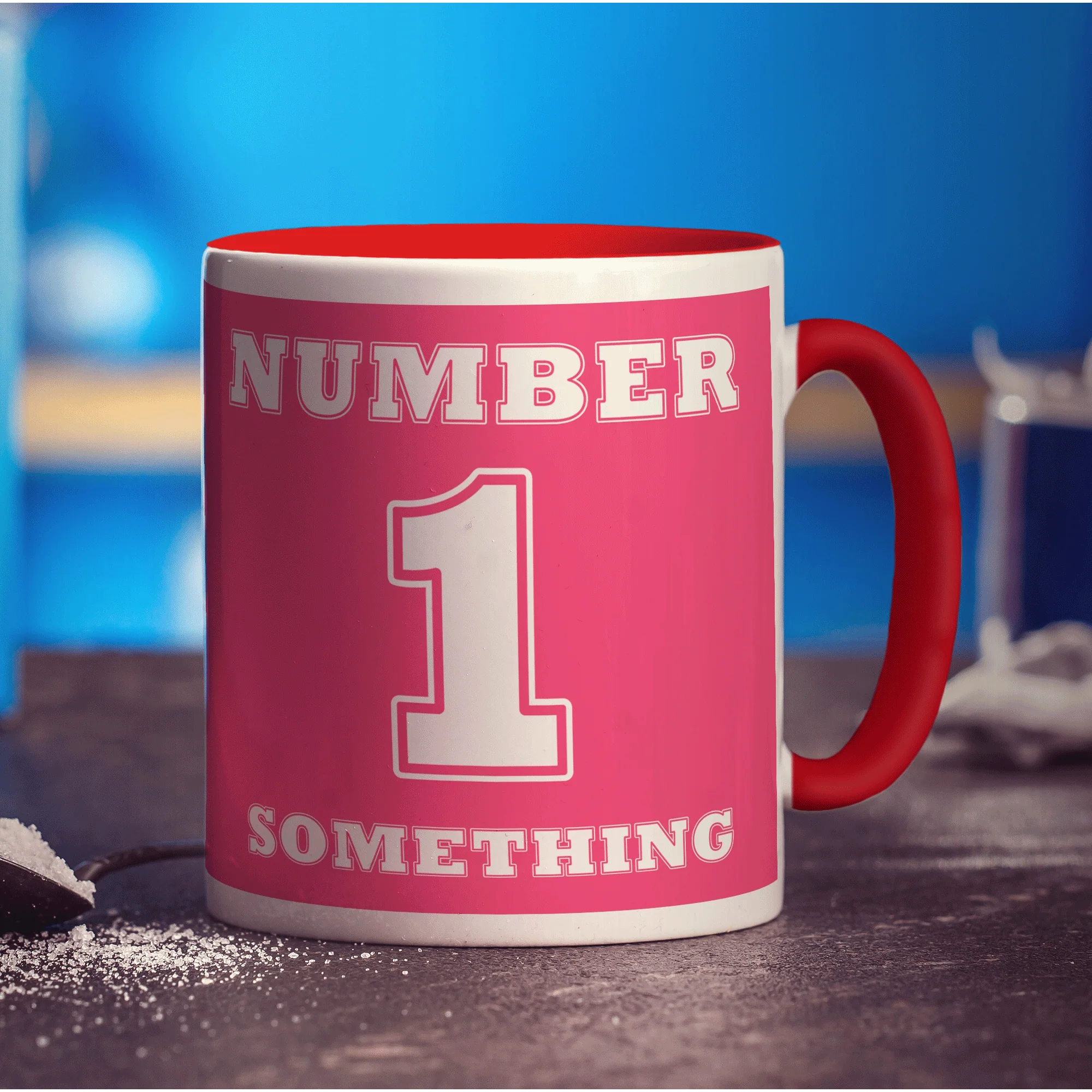 Number 1 Personalised Mug - Pink - Image 17
