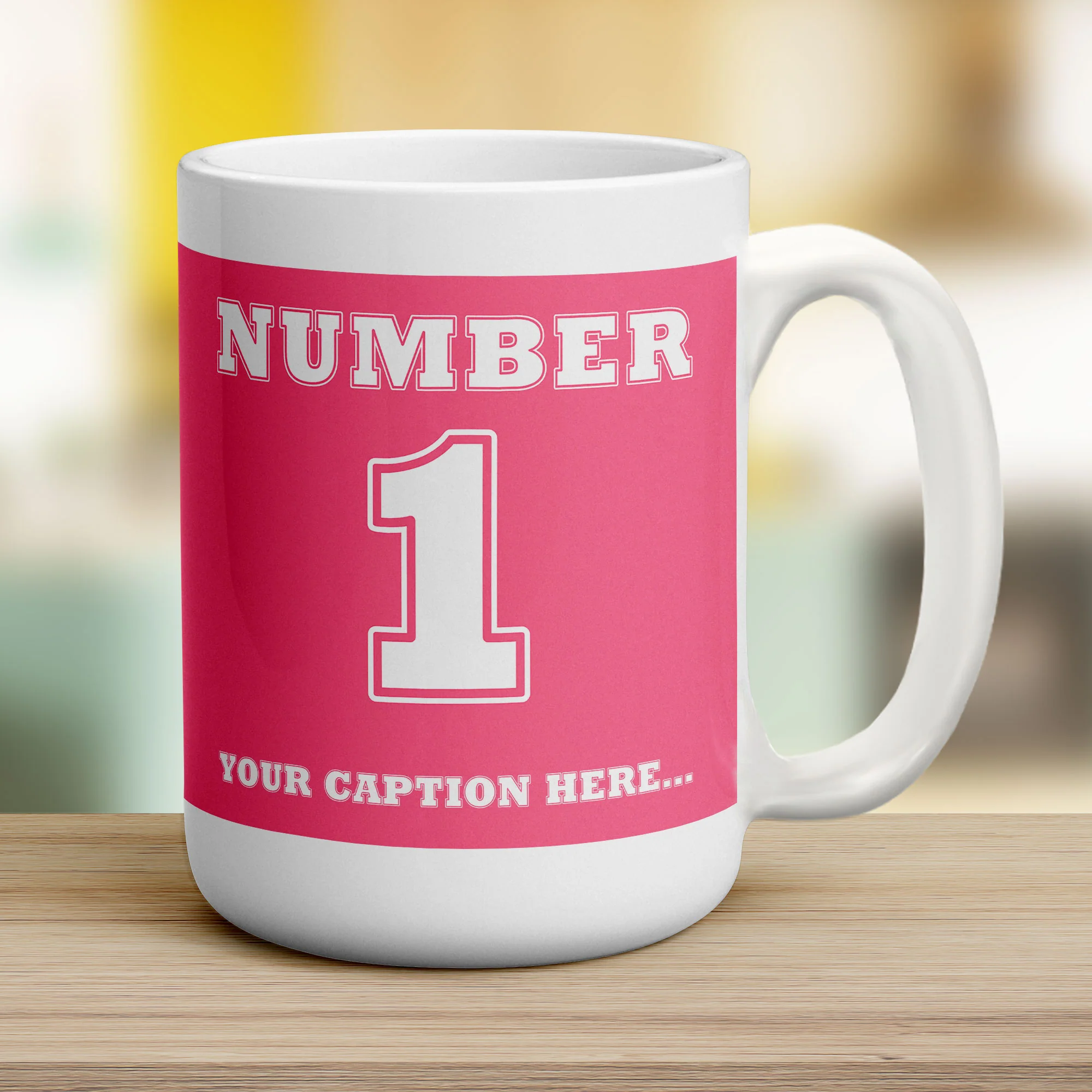 Number 1 Personalised Mug - Pink - Image 18