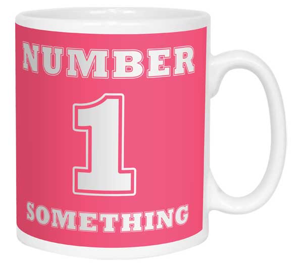 Number 1 Personalised Mug - Pink - Image 3