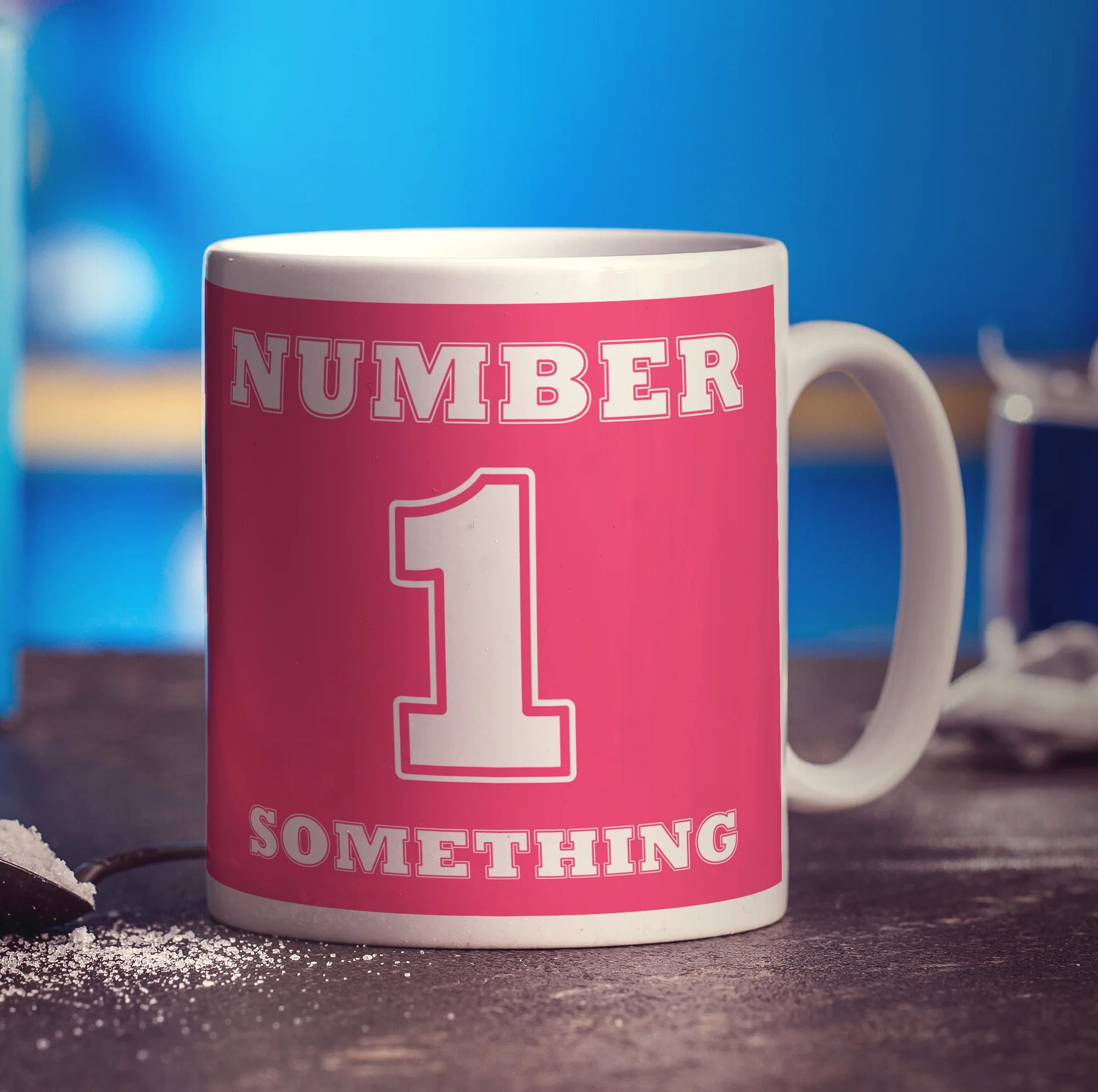 Number 1 Personalised Mug - Pink - Image 6