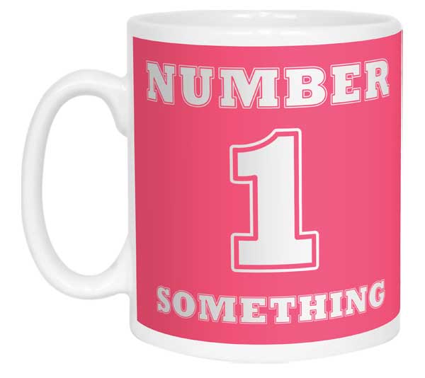 Number 1 Personalised Mug - Pink - Image 8