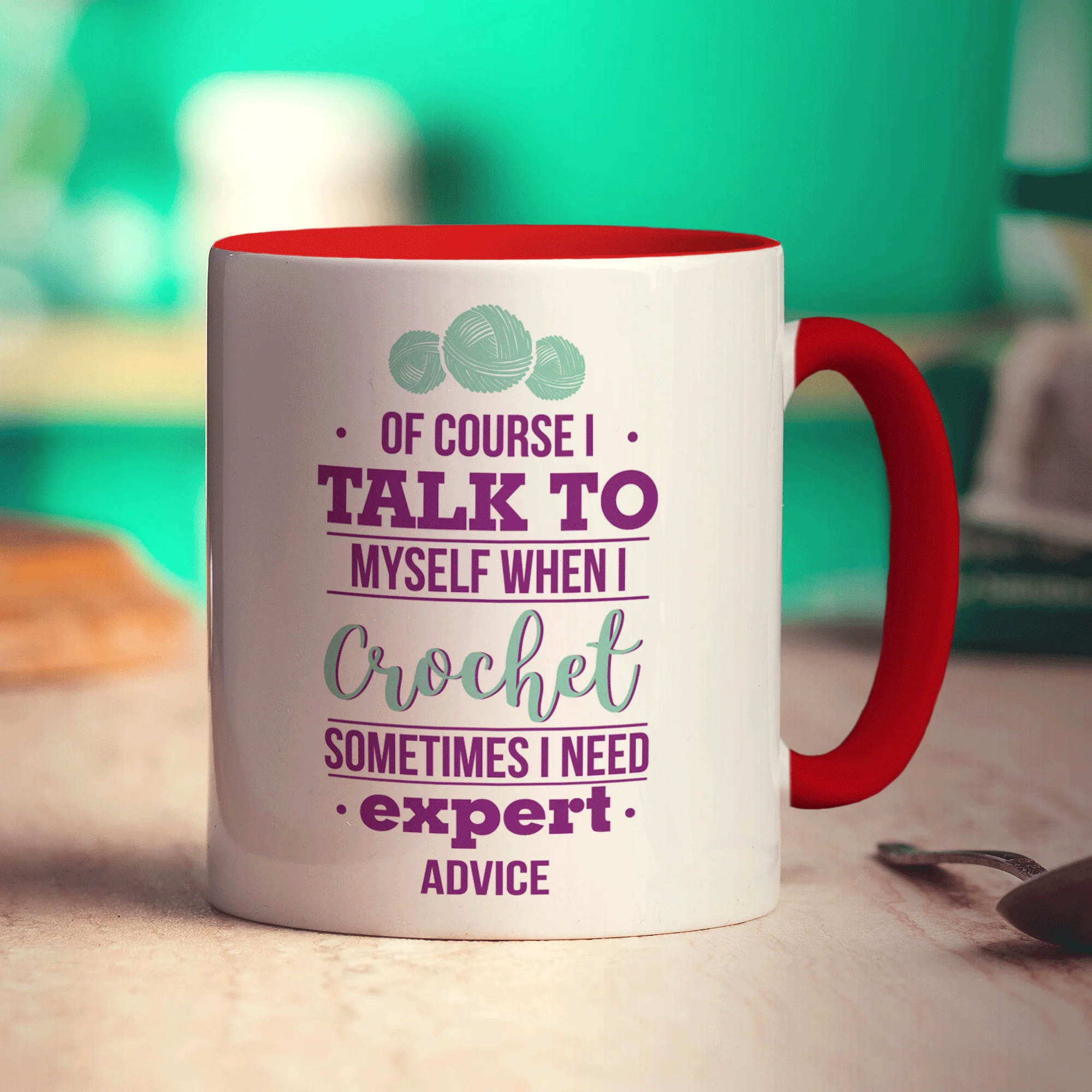 Of Course I Talk to Myself When I Crochet Sometimes I Need Expert Advice Mug - Image 11