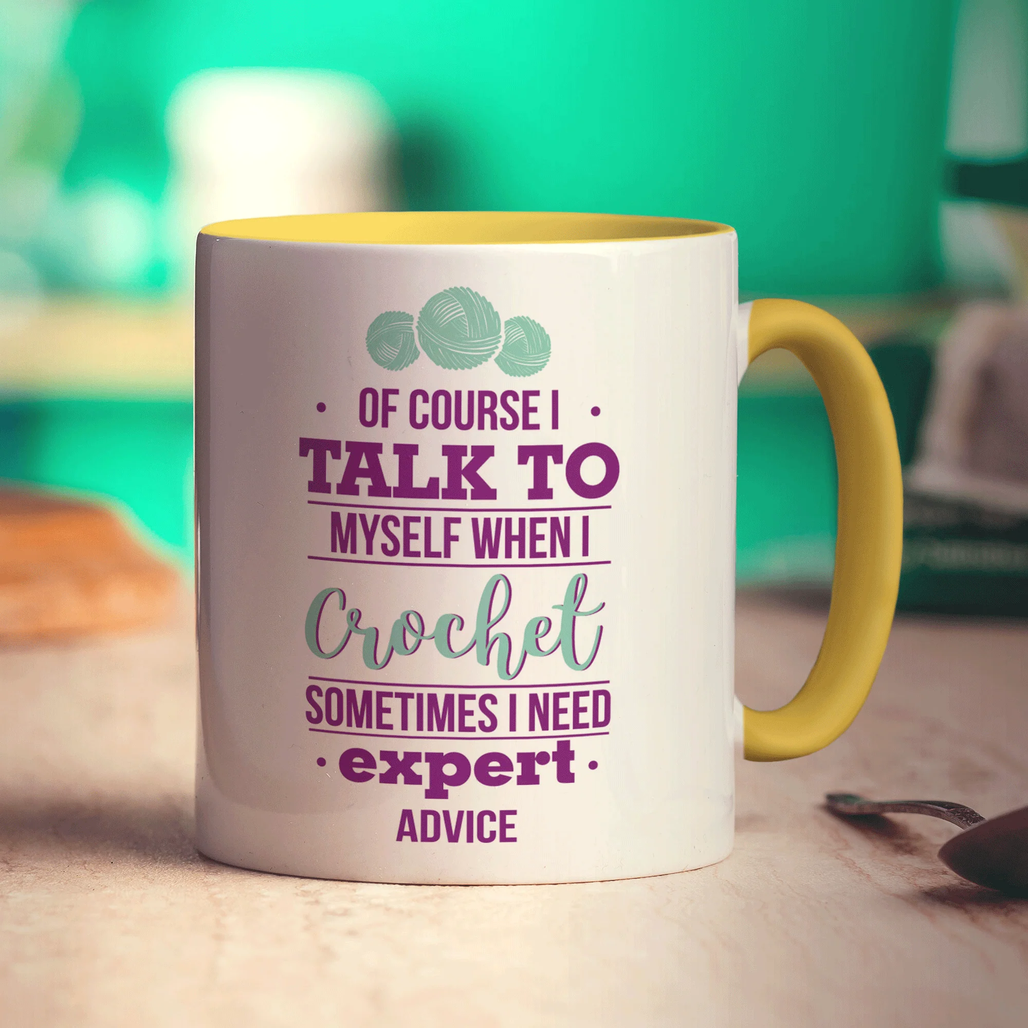 Of Course I Talk to Myself When I Crochet Sometimes I Need Expert Advice Mug - Image 5