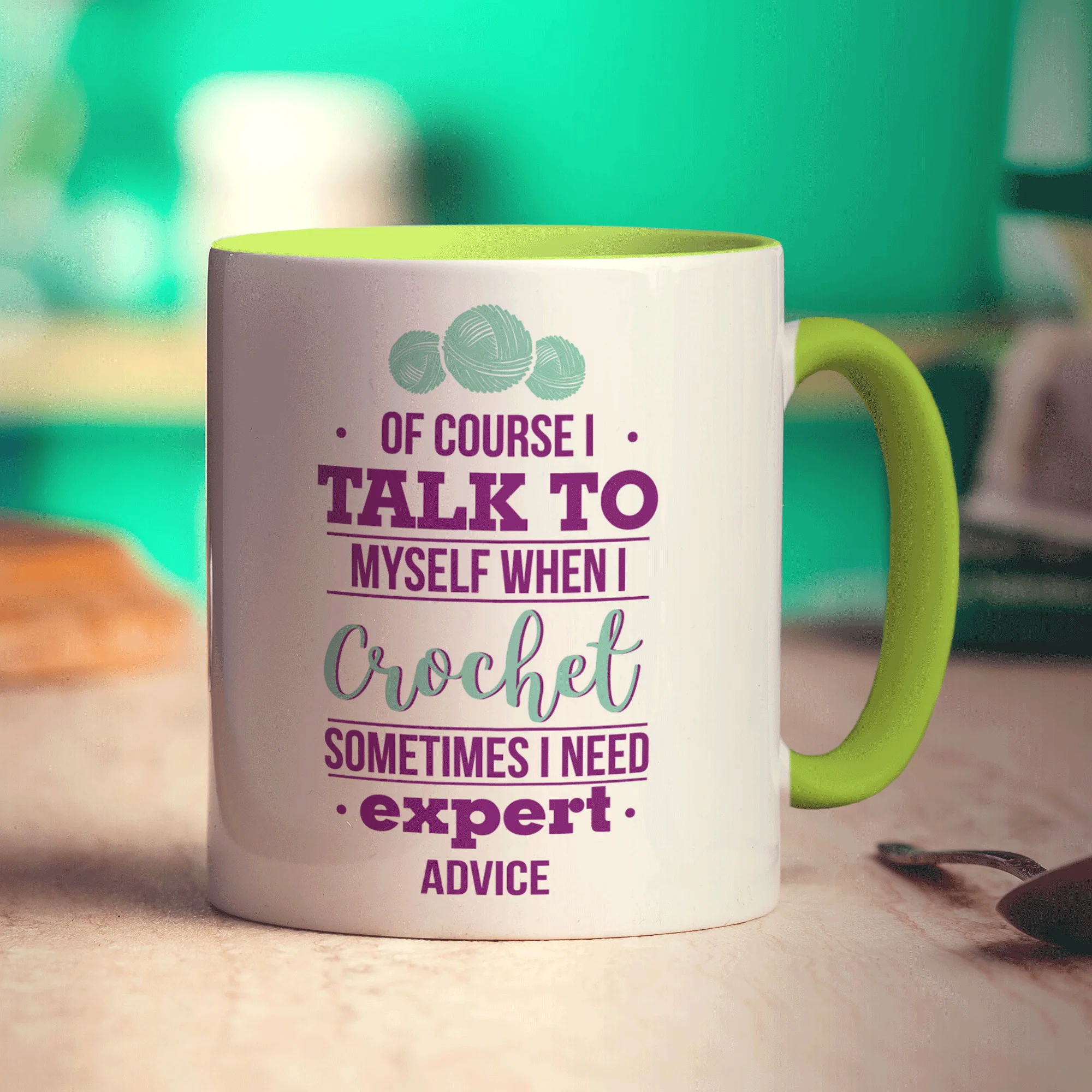 Of Course I Talk to Myself When I Crochet Sometimes I Need Expert Advice Mug - Image 7