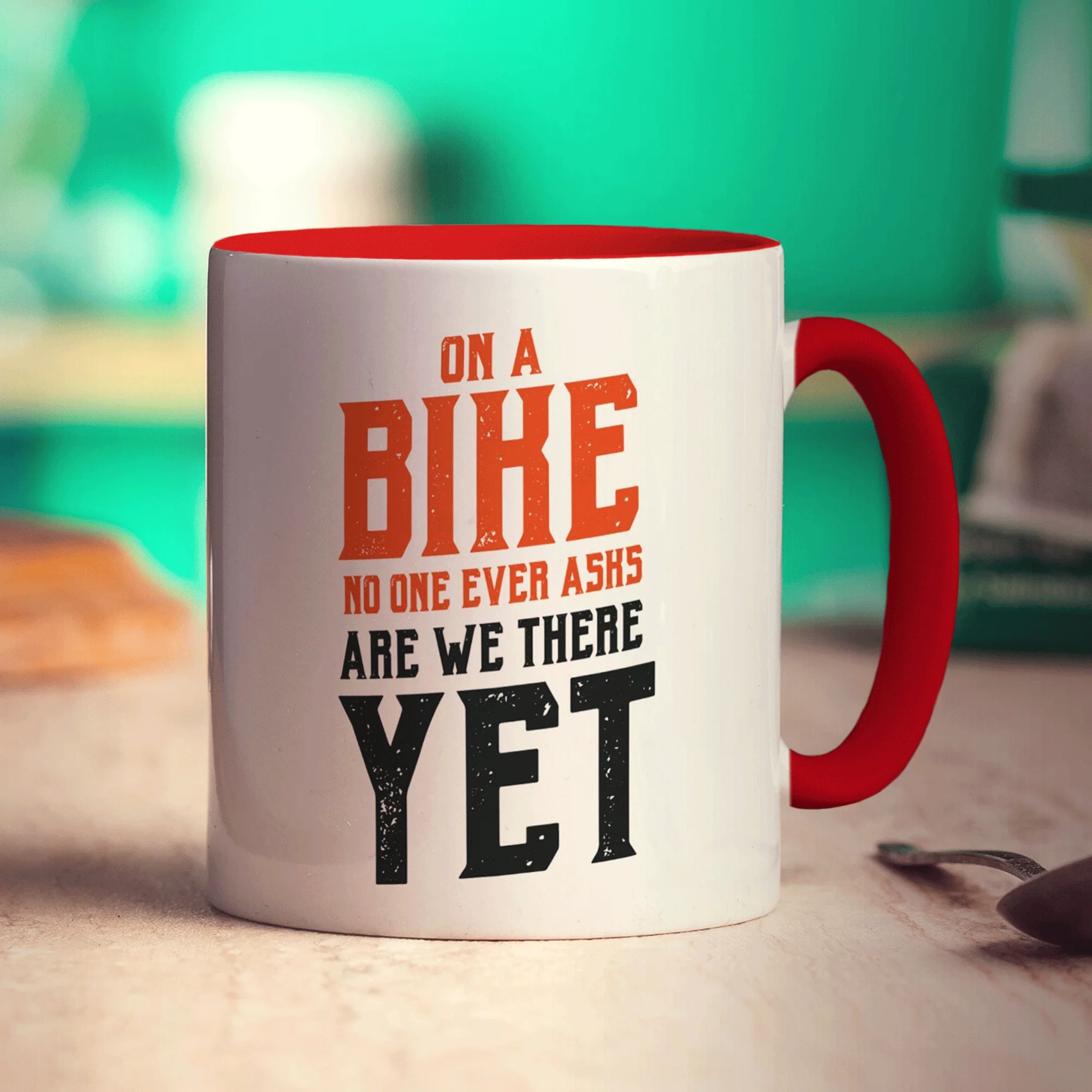 On a Bike No One Ever Asks Are We There Yet Mug - Image 11