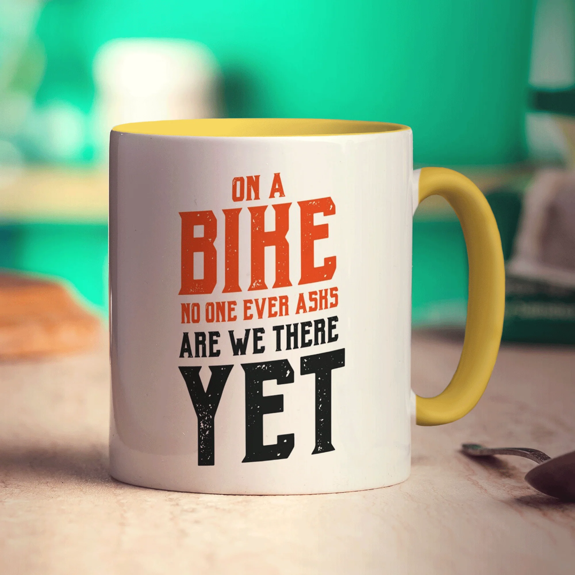 On a Bike No One Ever Asks Are We There Yet Mug - Image 5