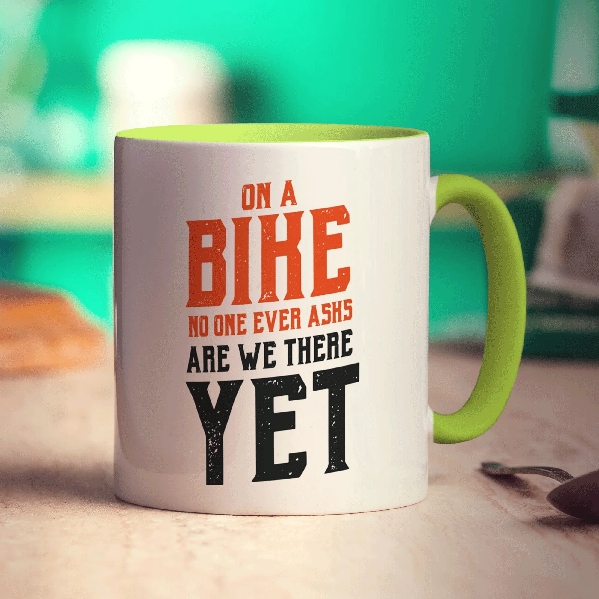 On a Bike No One Ever Asks Are We There Yet Mug - Image 7