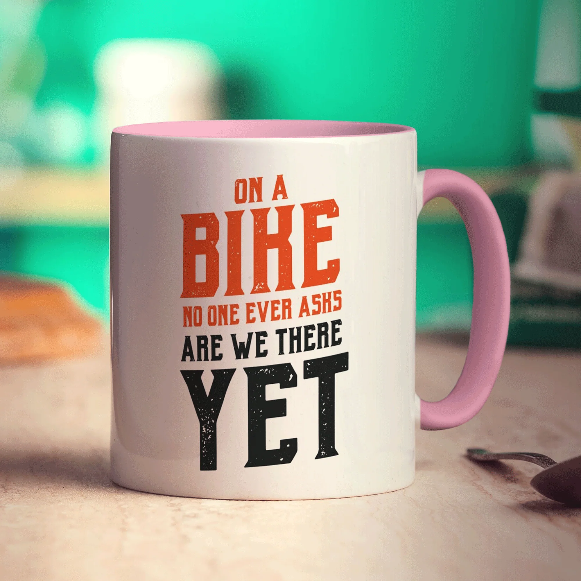 On a Bike No One Ever Asks Are We There Yet Mug - Image 9