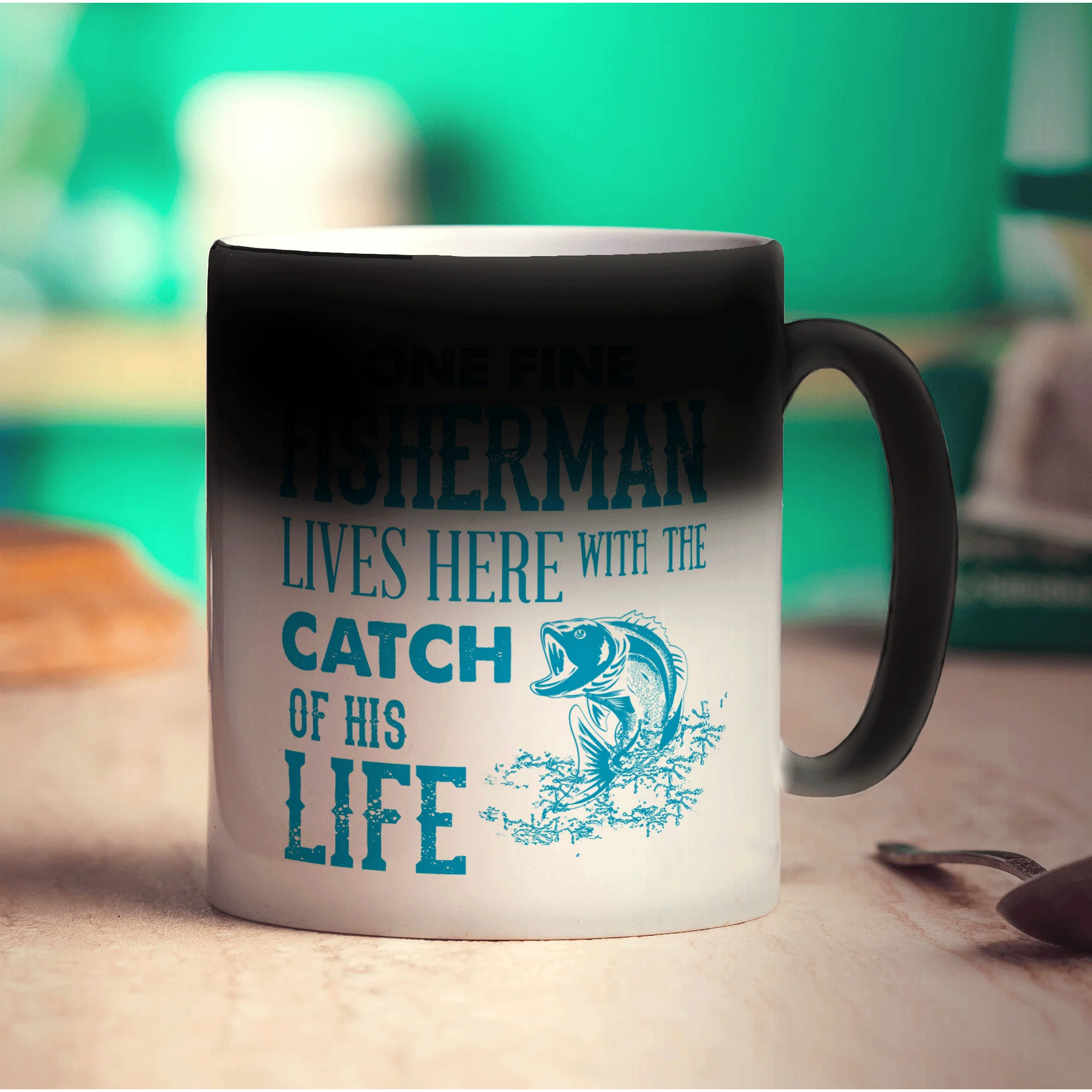 One Fine Fisherman Lives Here With The Catch of His Life Mug - Image 6