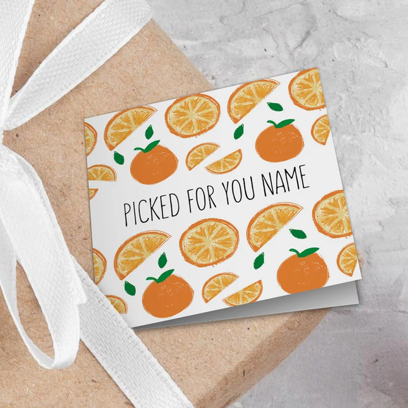 Orange Pattern Message Wrapping Paper - Image 2