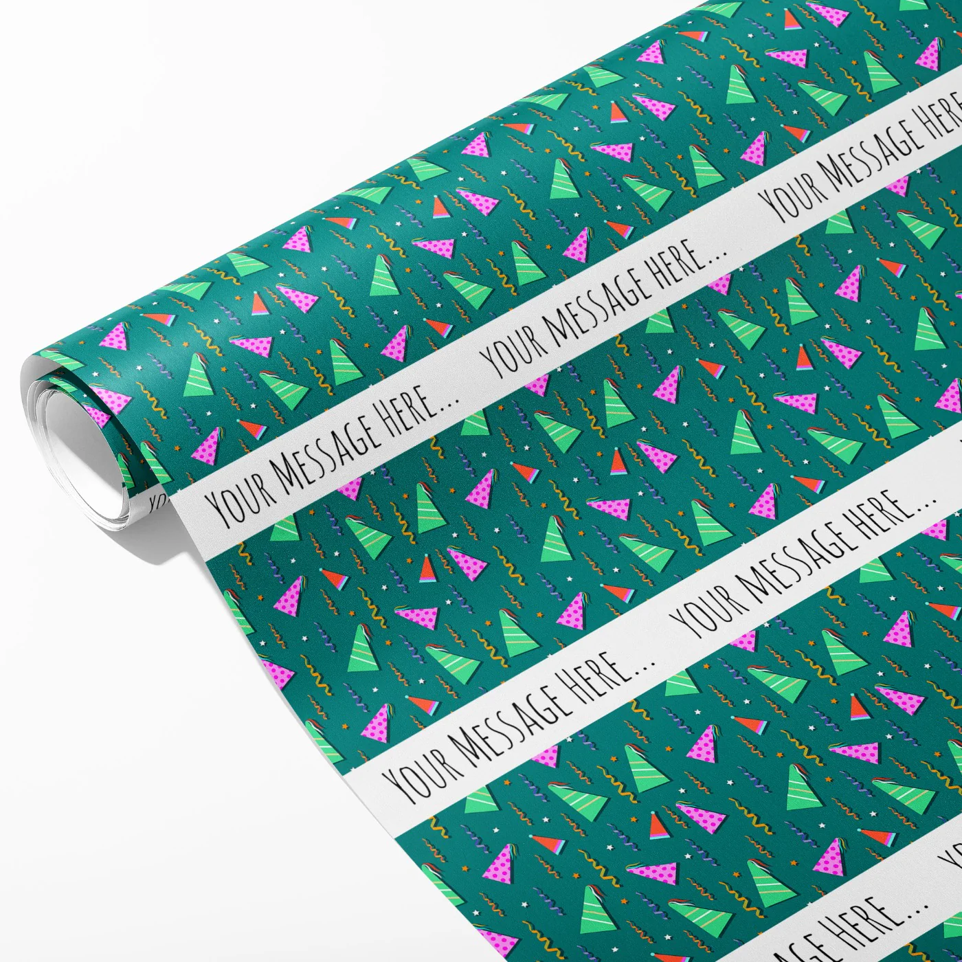 Party Hat Message Wrapping Paper - Image 2