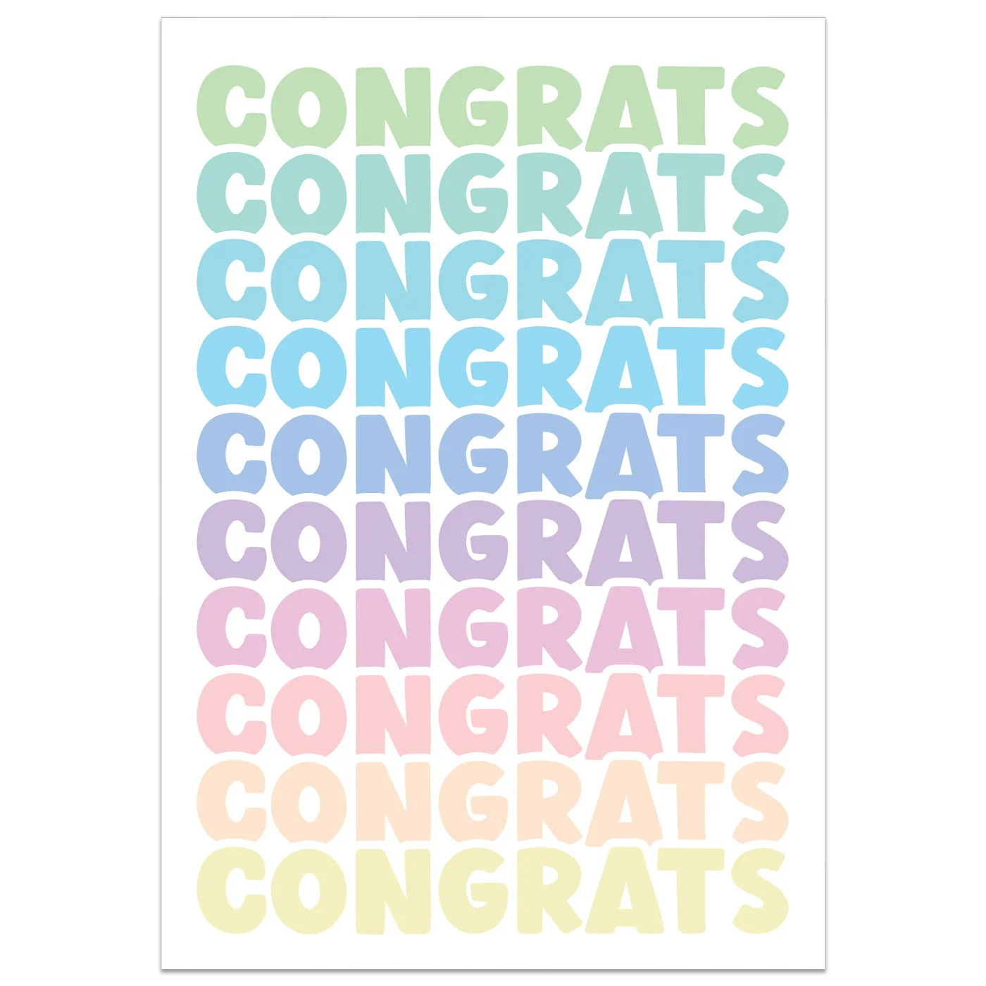 Pastel Congrats Card