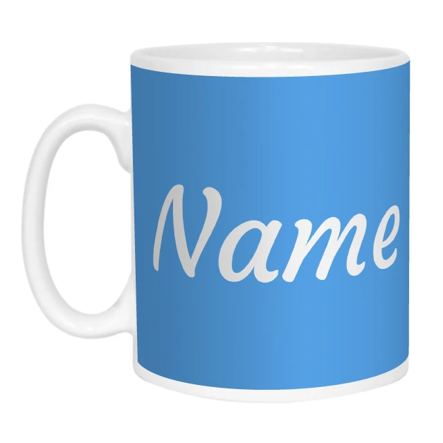 Personalised Blue Mug With Name - Image 7