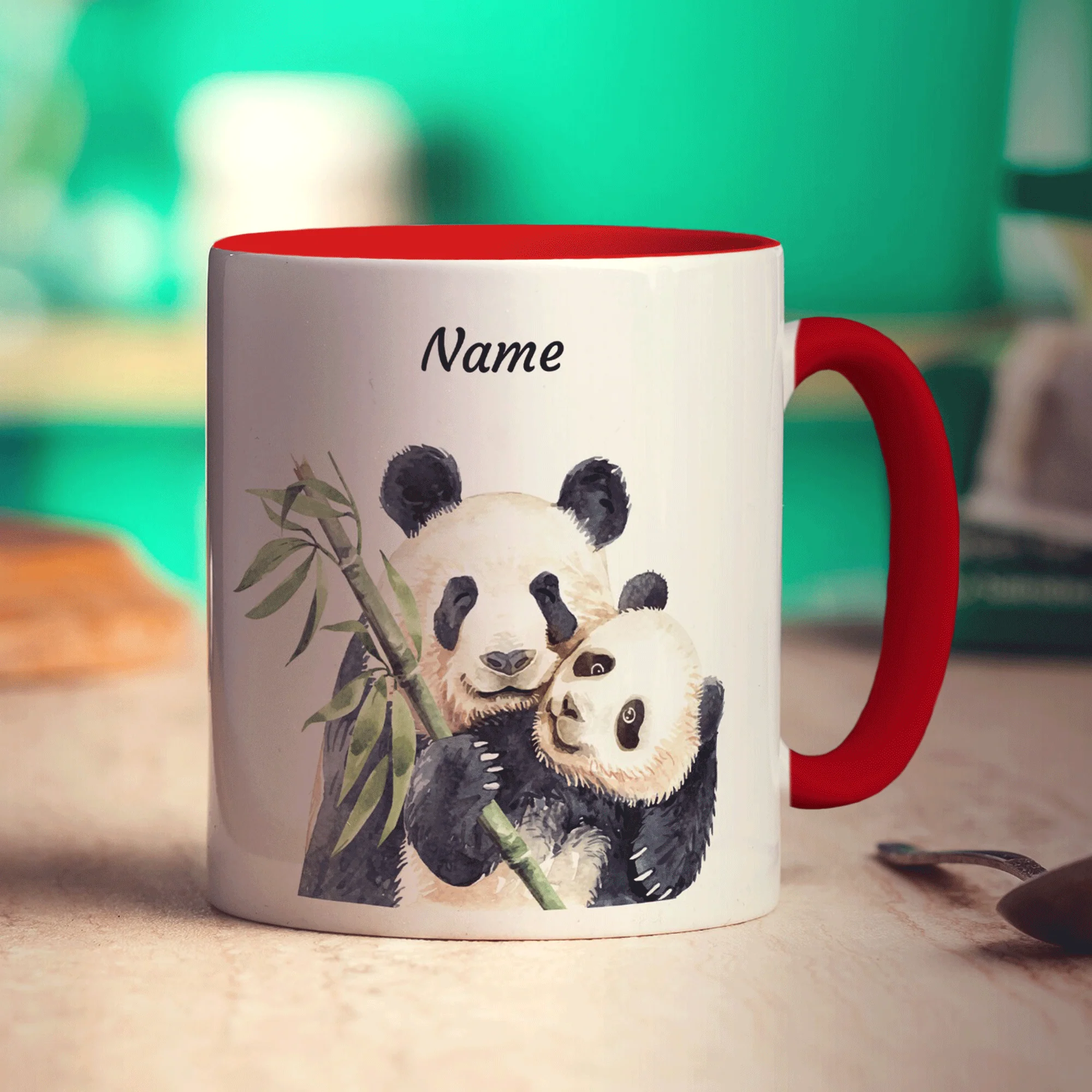 Personalised Hugging Pandas Mug - Image 11