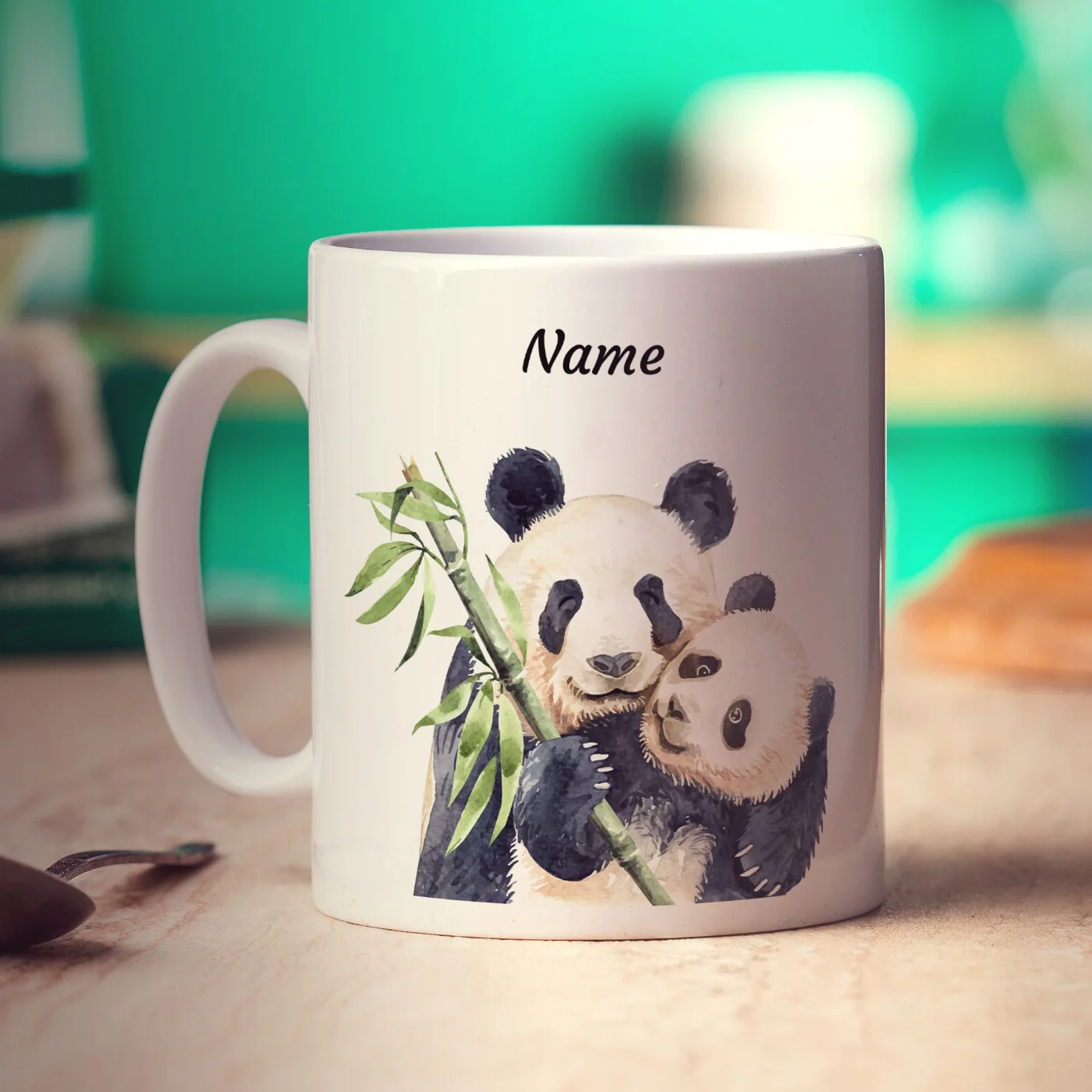 Personalised Hugging Pandas Mug - Image 2
