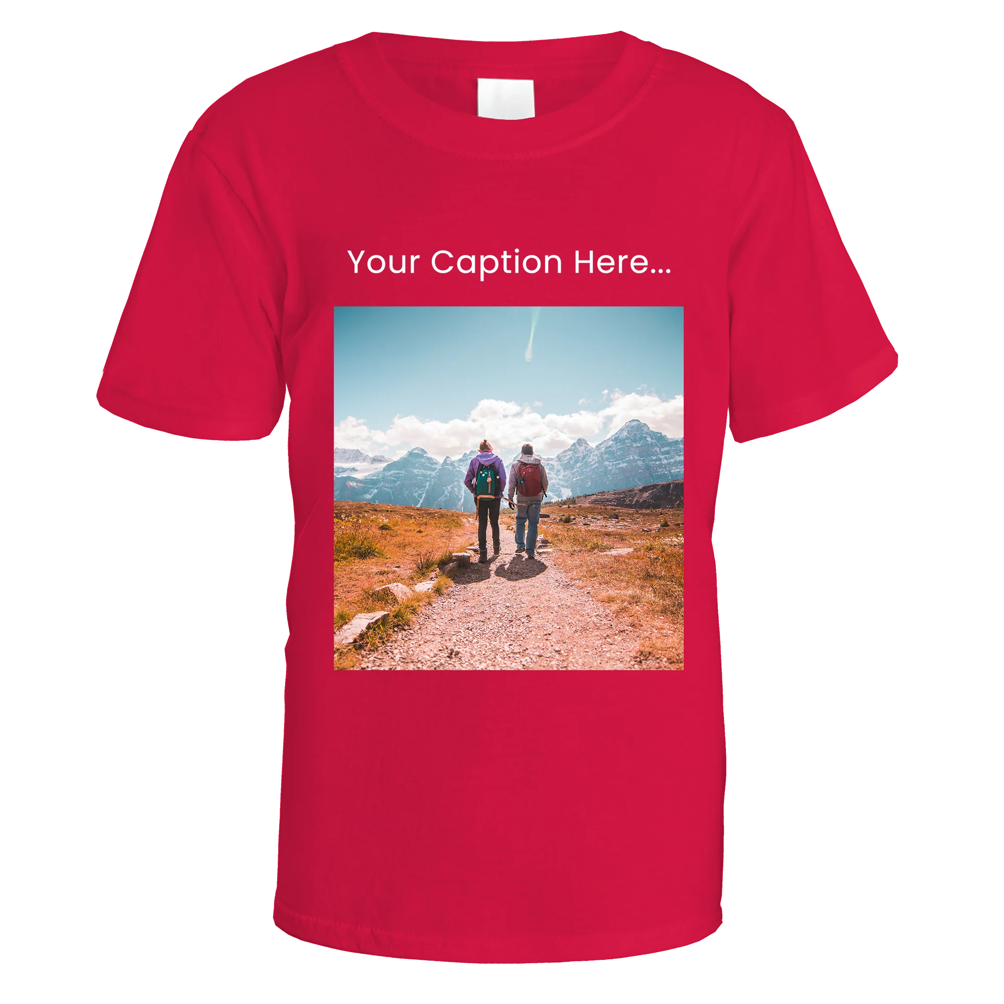 Personalised Photo and Top Caption T-Shirt - Image 4