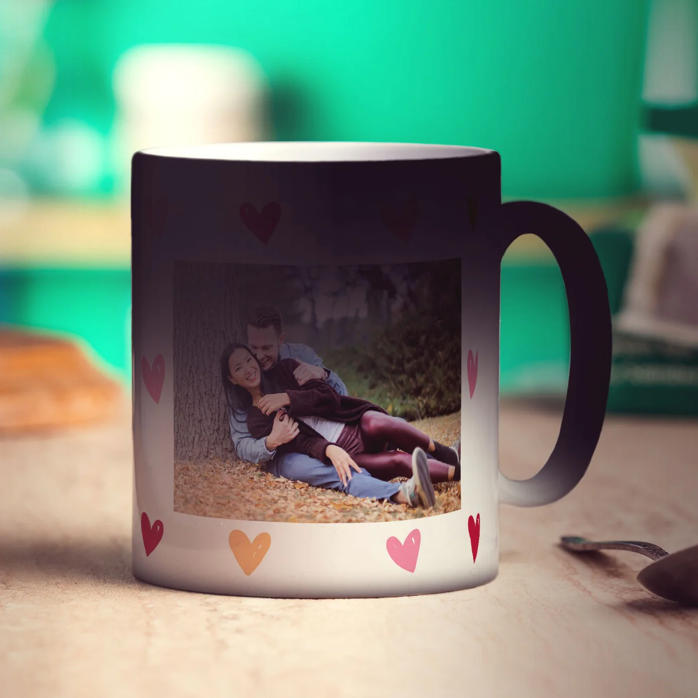 Hearts Personalised Photo Mug with Message - Image 16