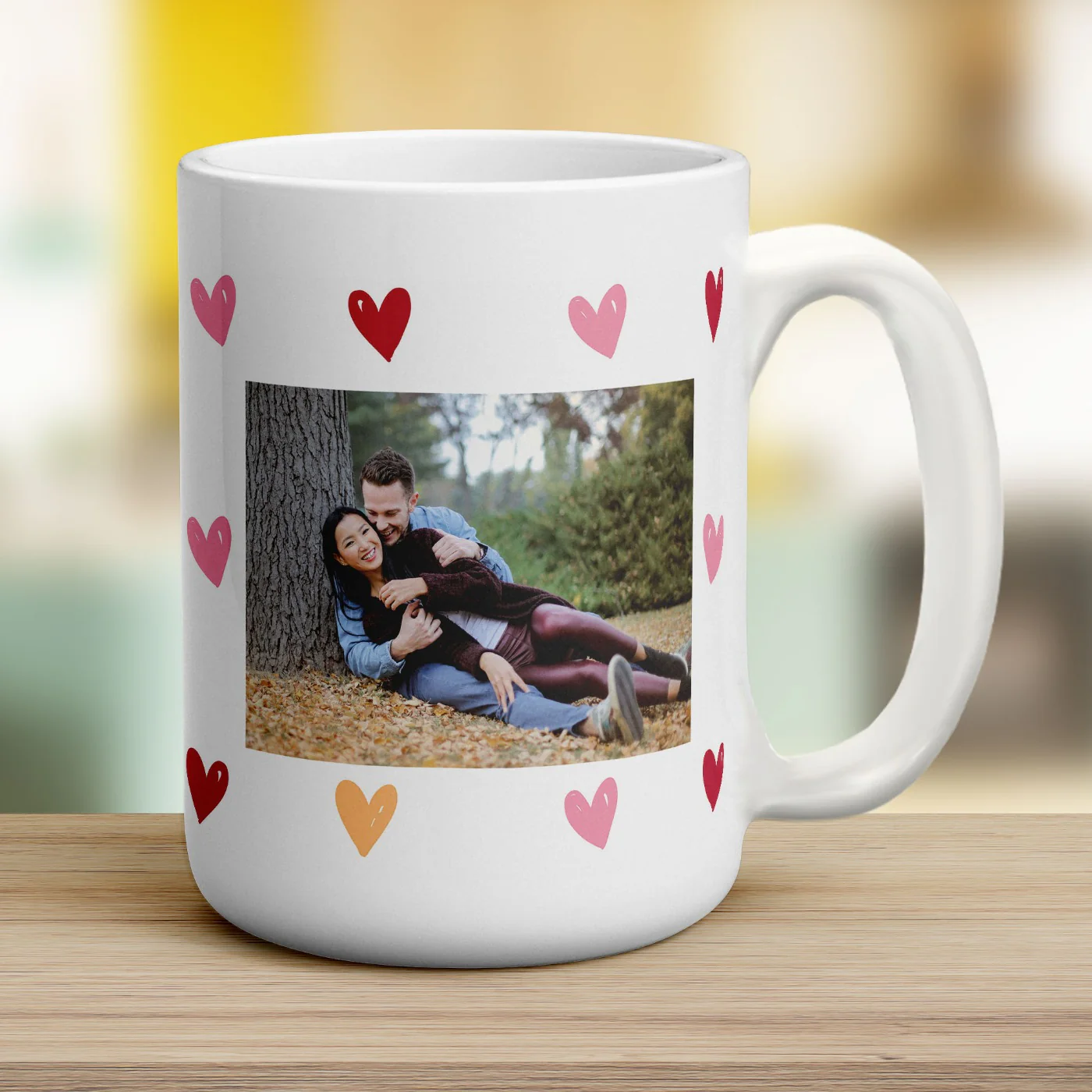 Hearts Personalised Photo Mug with Message - Image 18