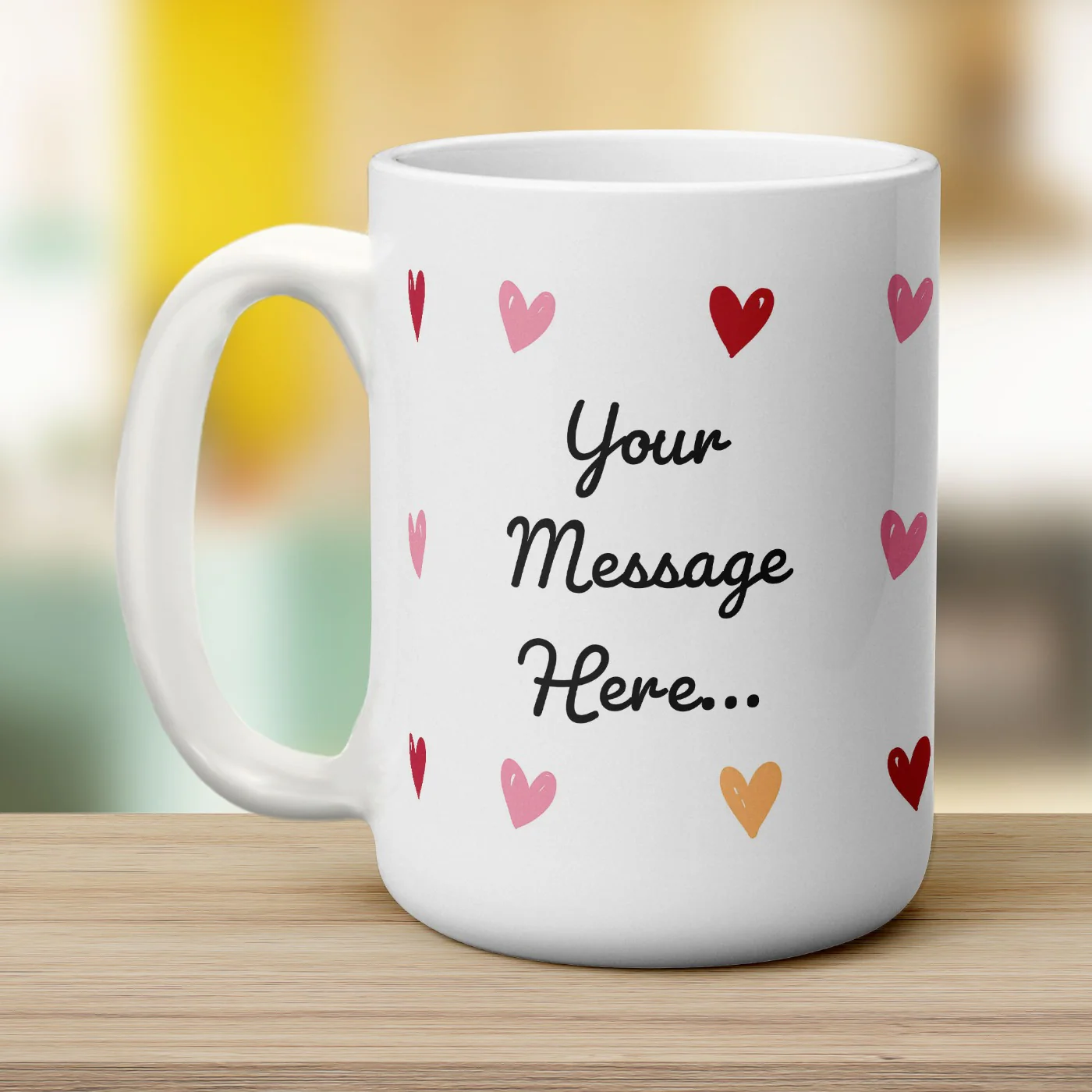Hearts Personalised Photo Mug with Message - Image 19