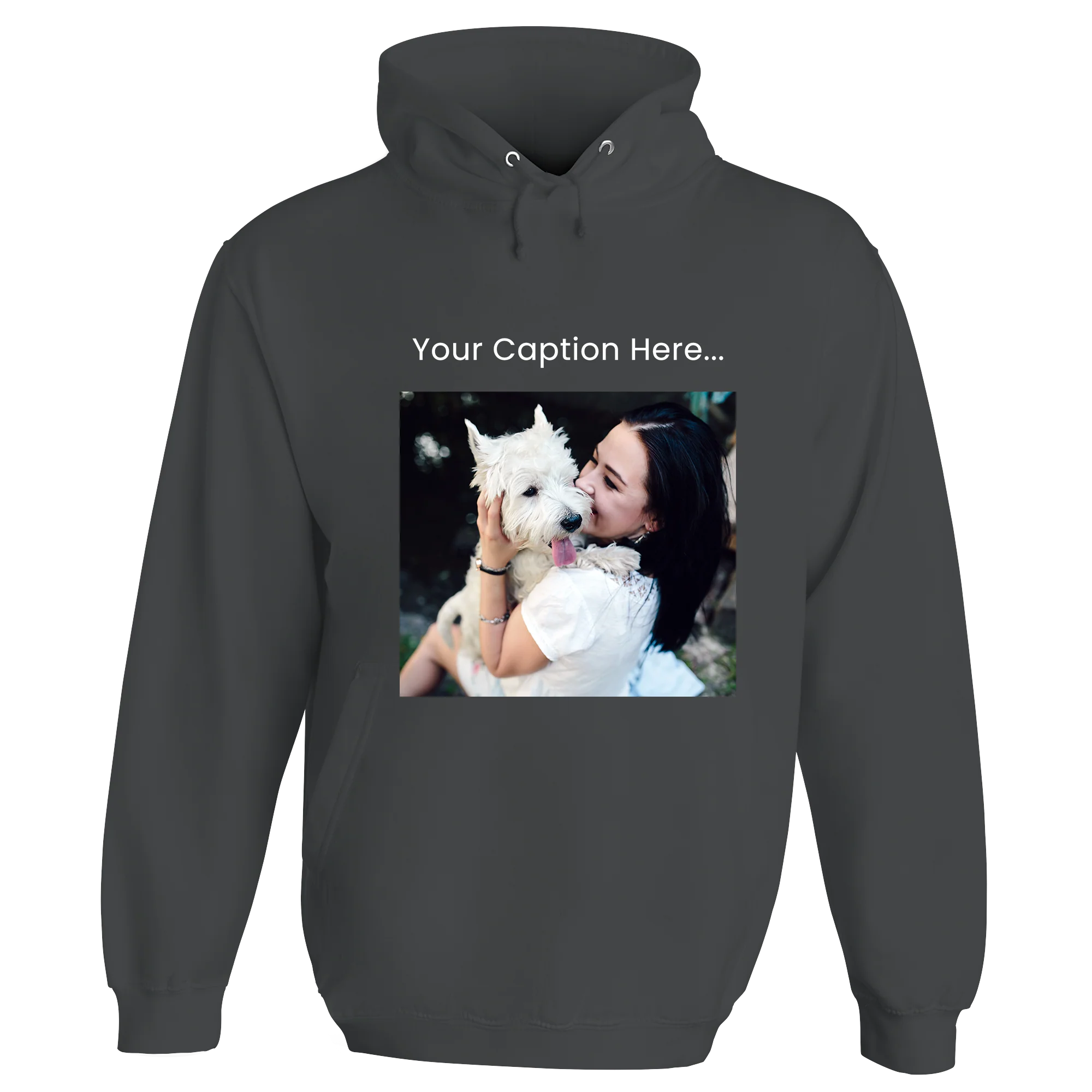 Personalised Photo and Top Caption Hoodie - Image 16