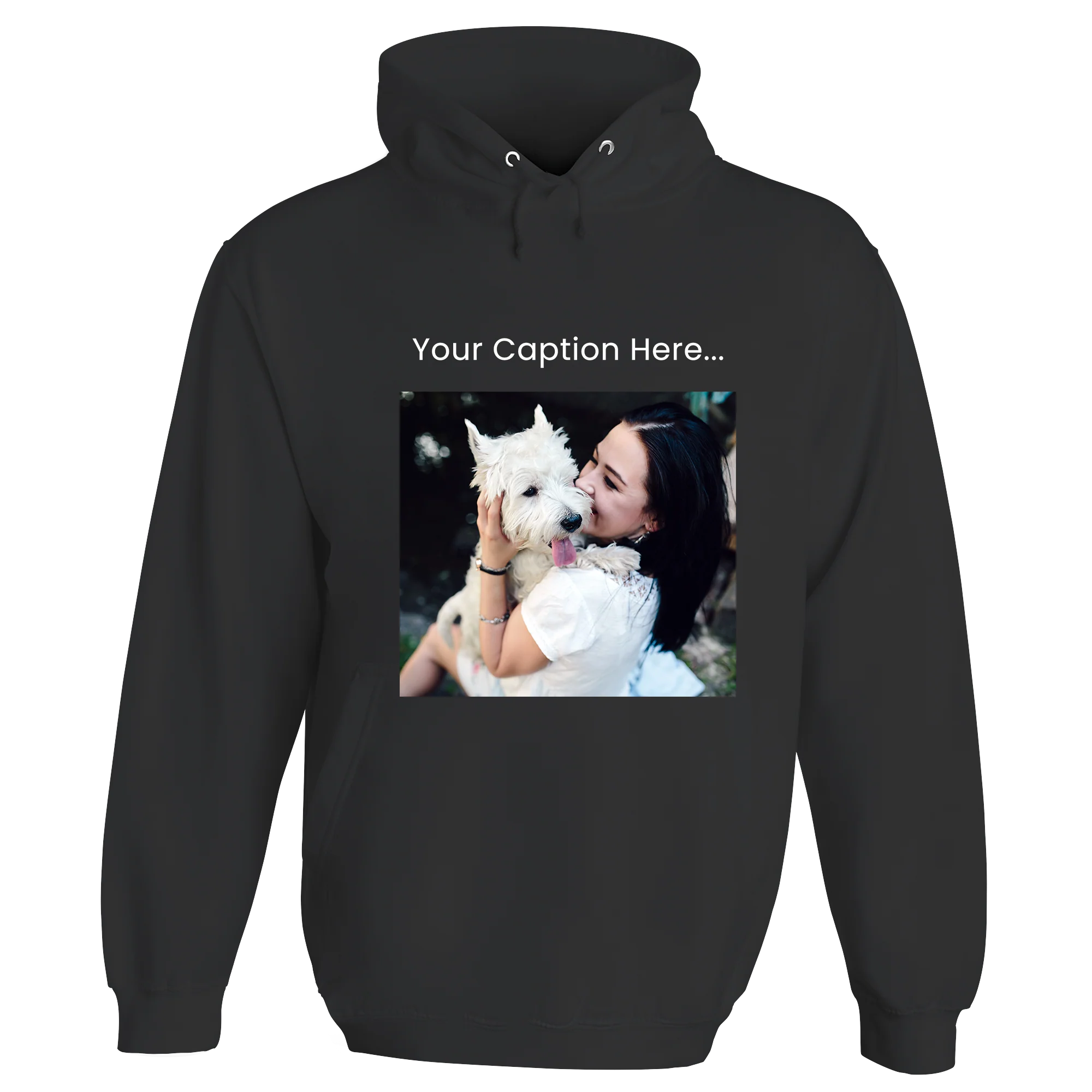 Personalised Photo and Top Caption Hoodie - Image 17