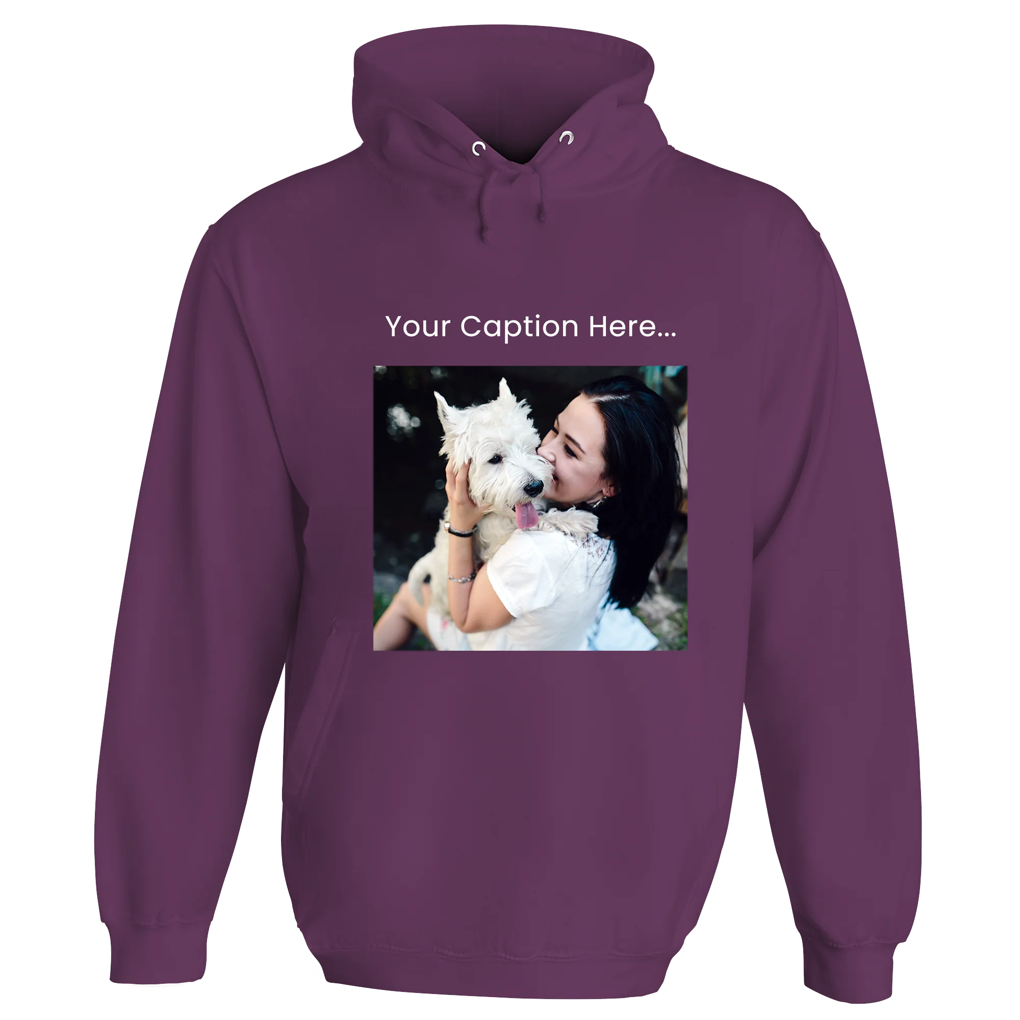Personalised Photo and Top Caption Hoodie - Image 18