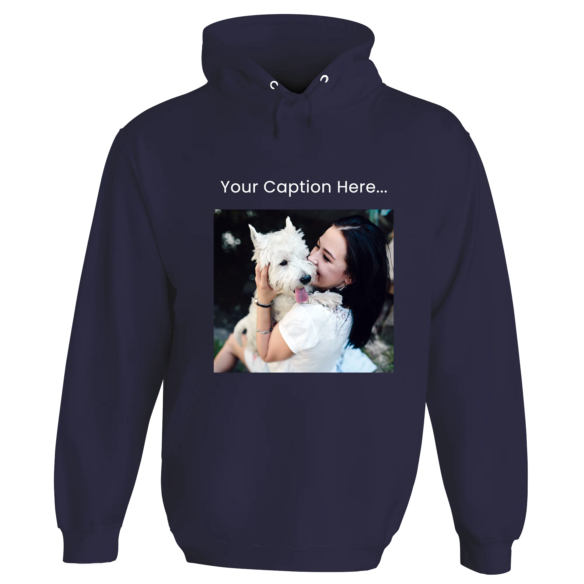 Personalised Photo and Top Caption Hoodie - Image 20