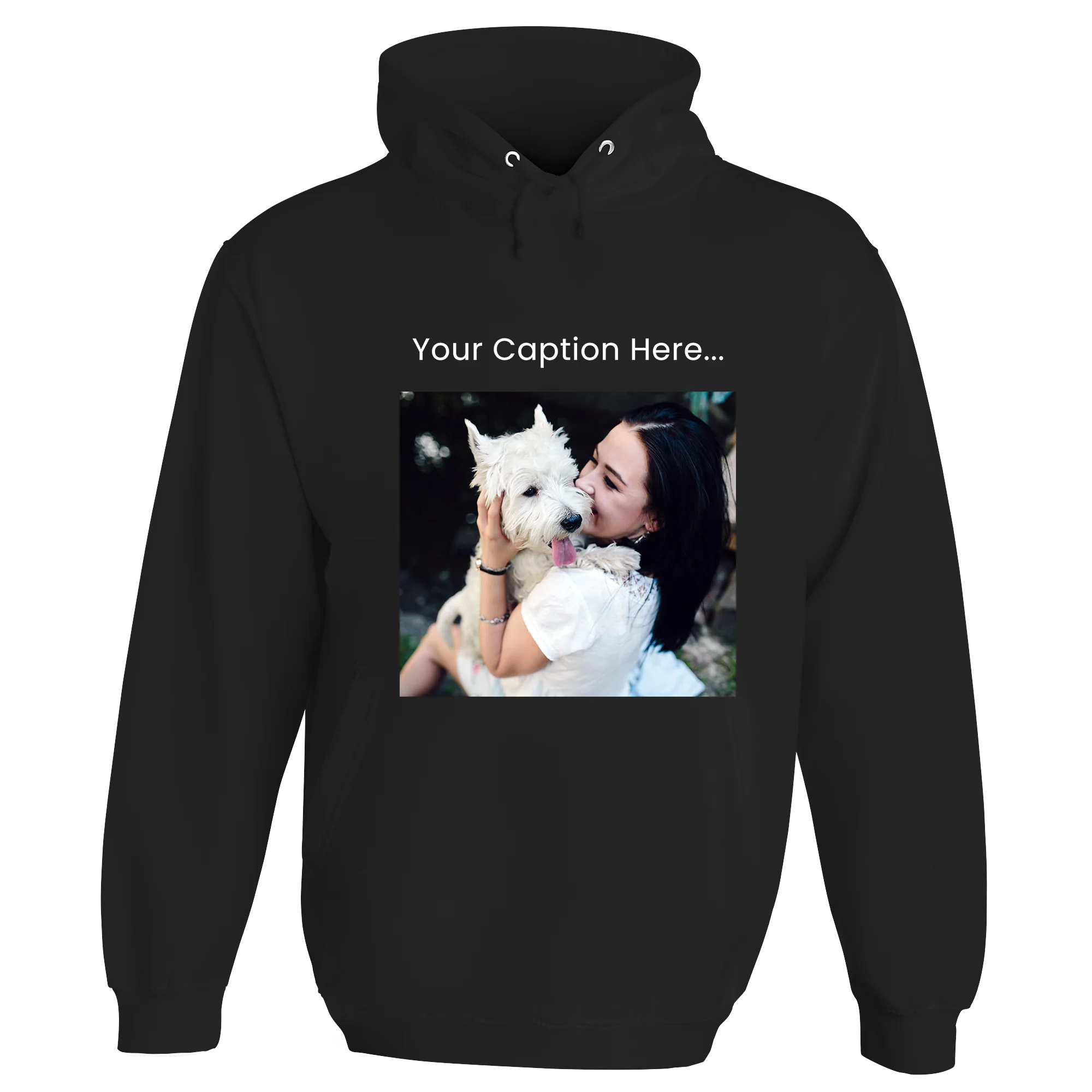 Personalised Photo and Top Caption Hoodie - Image 23