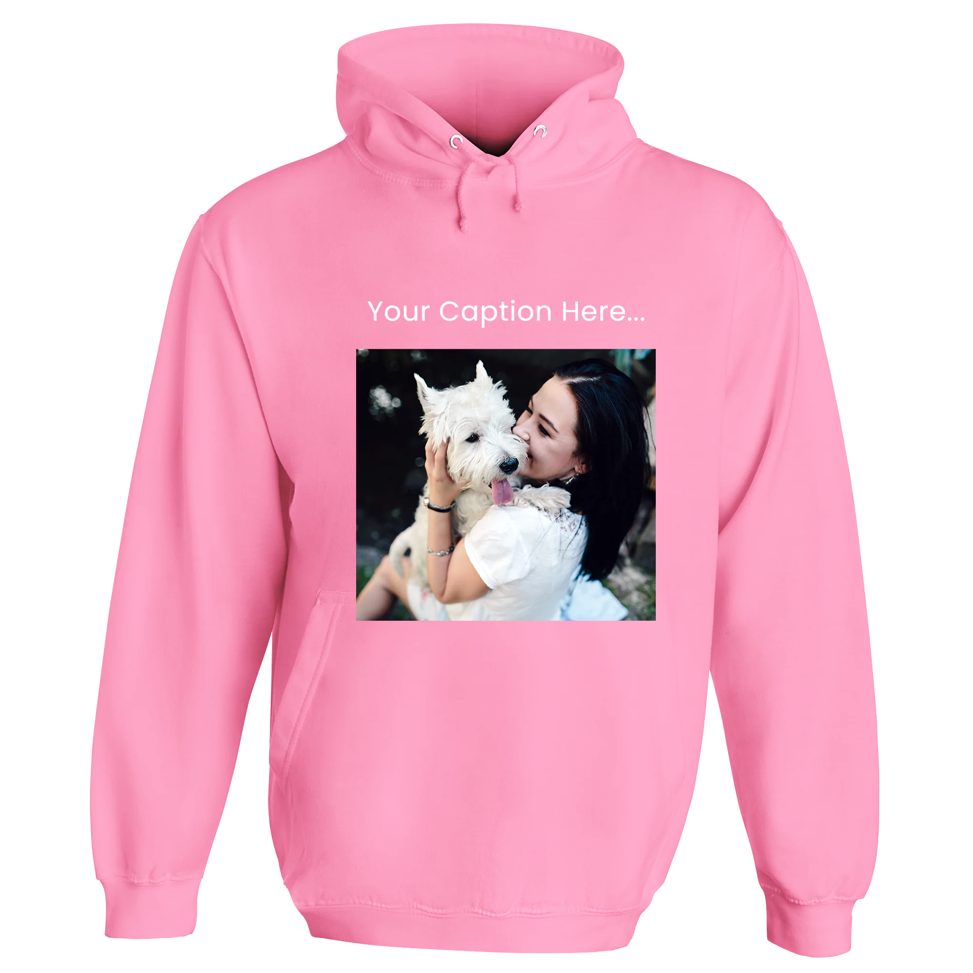 Personalised Photo and Top Caption Hoodie - Image 24