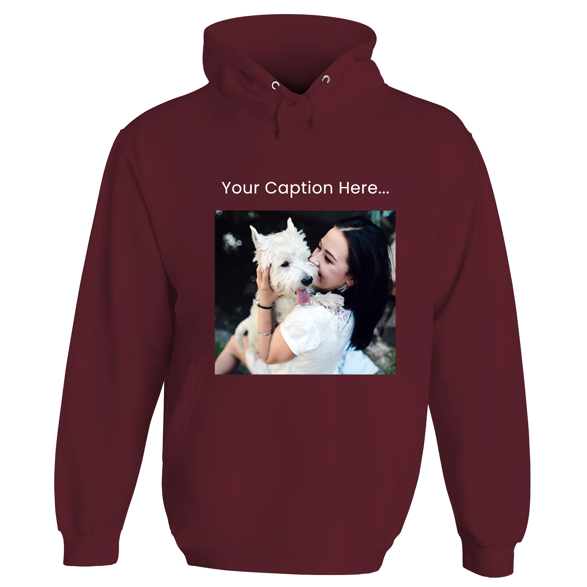 Personalised Photo and Top Caption Hoodie - Image 25