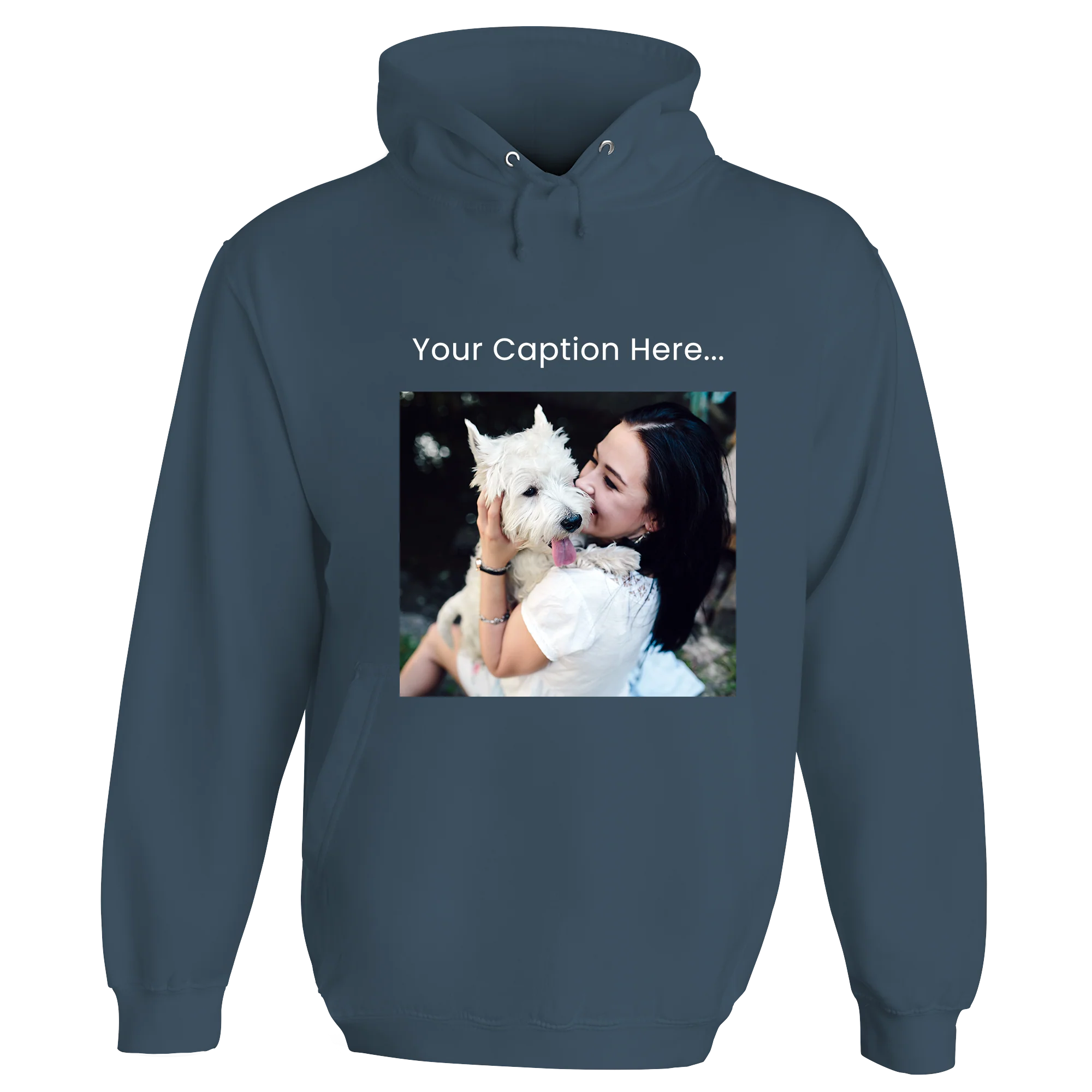 Personalised Photo and Top Caption Hoodie - Image 27