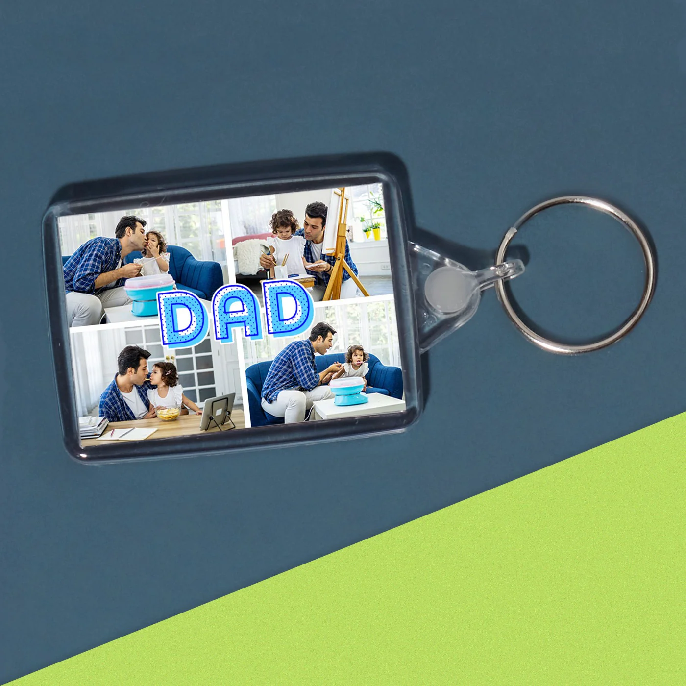 Personalised Dad Keyring - 4 Photo Upload - Image 2