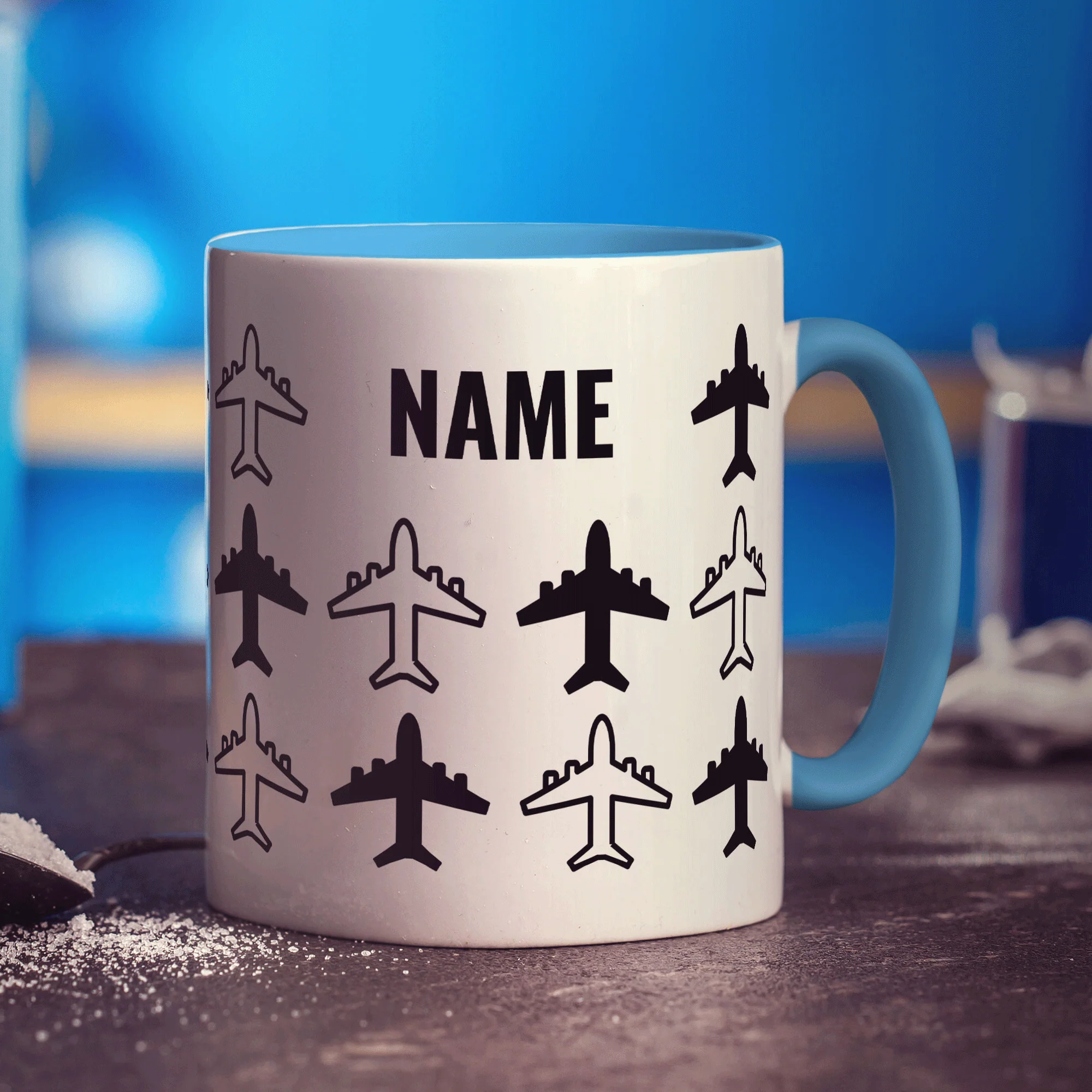 Planes Silhouette Personalised Mug - Image 12