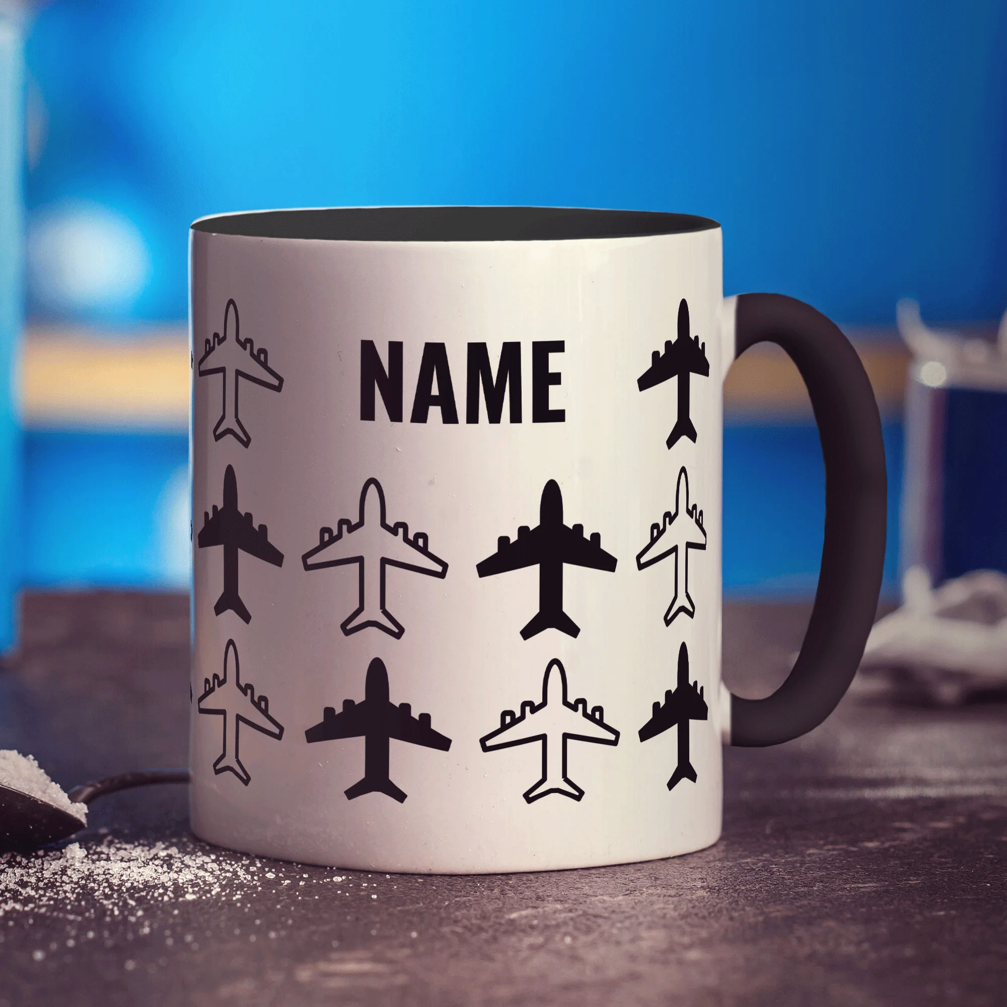Planes Silhouette Personalised Mug - Image 14