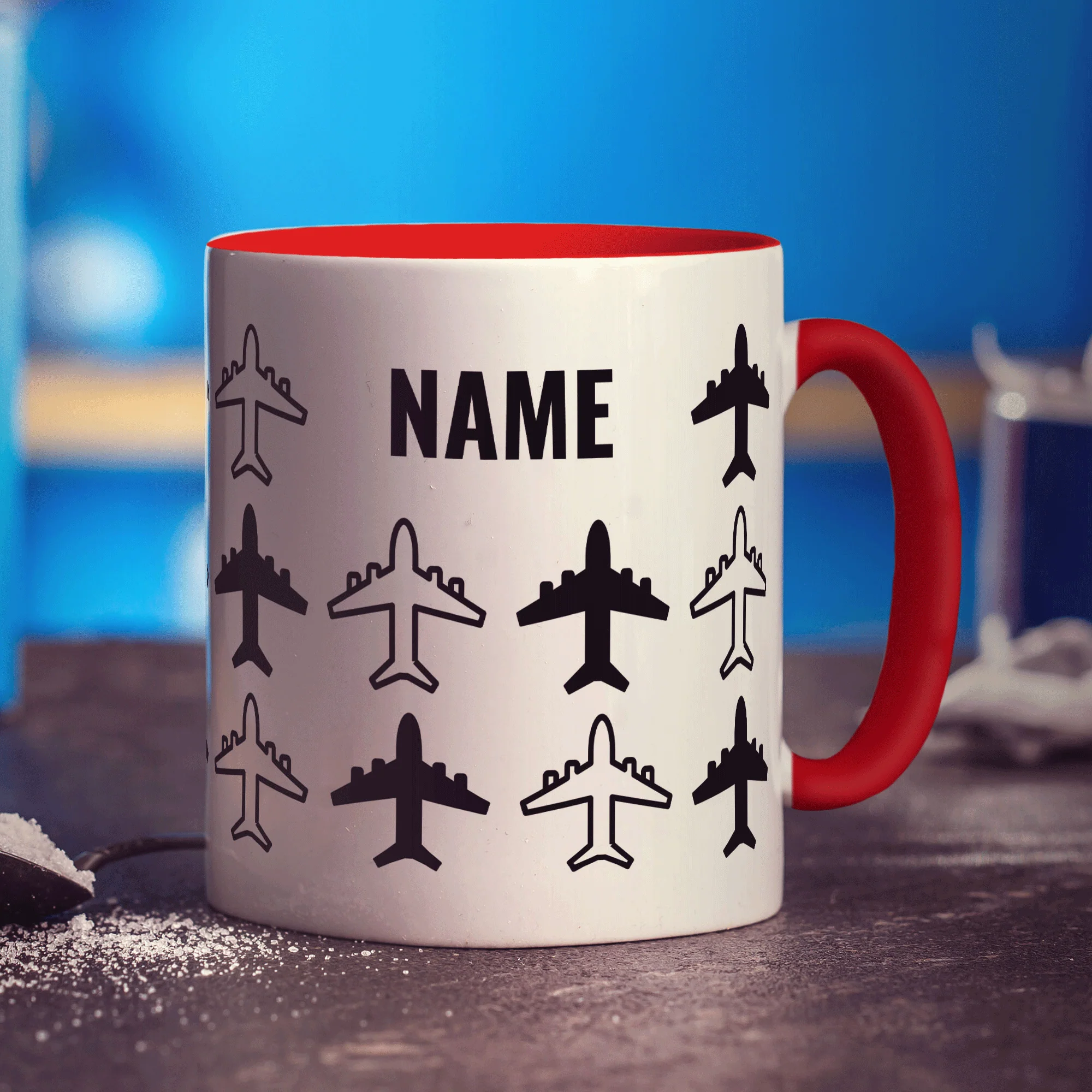 Planes Silhouette Personalised Mug - Image 15