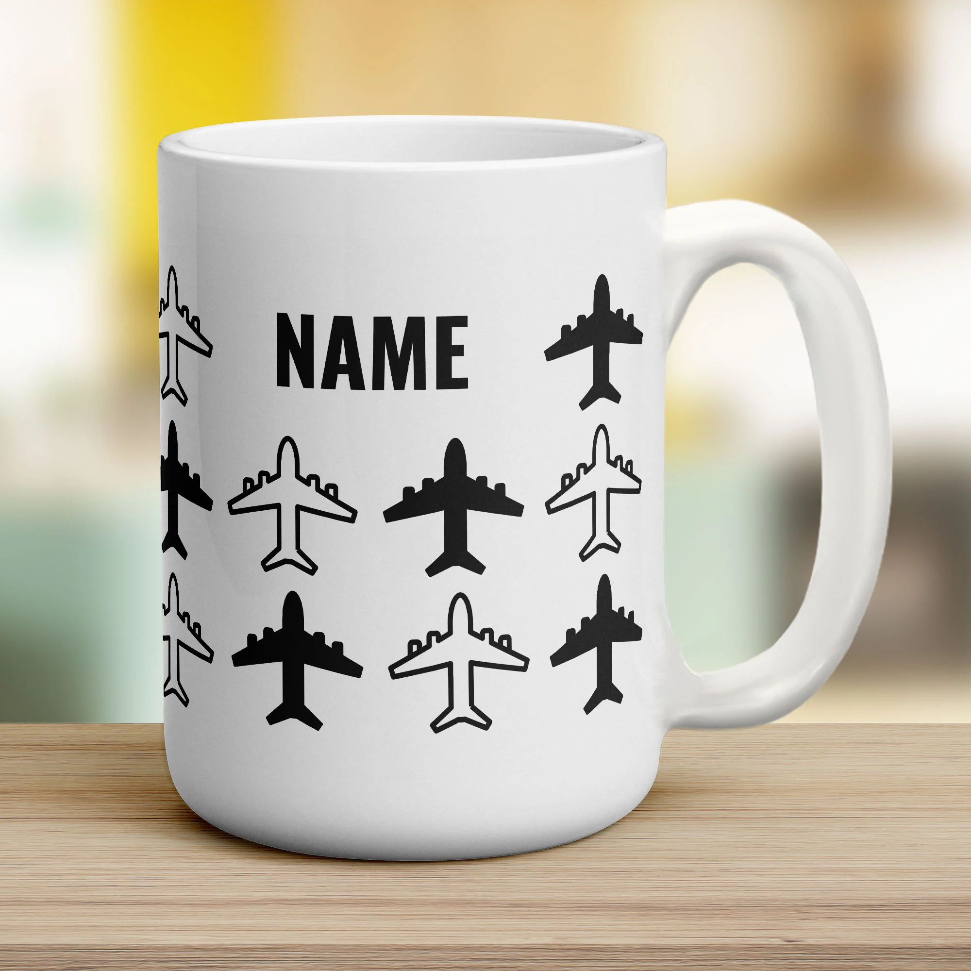 Planes Silhouette Personalised Mug - Image 16