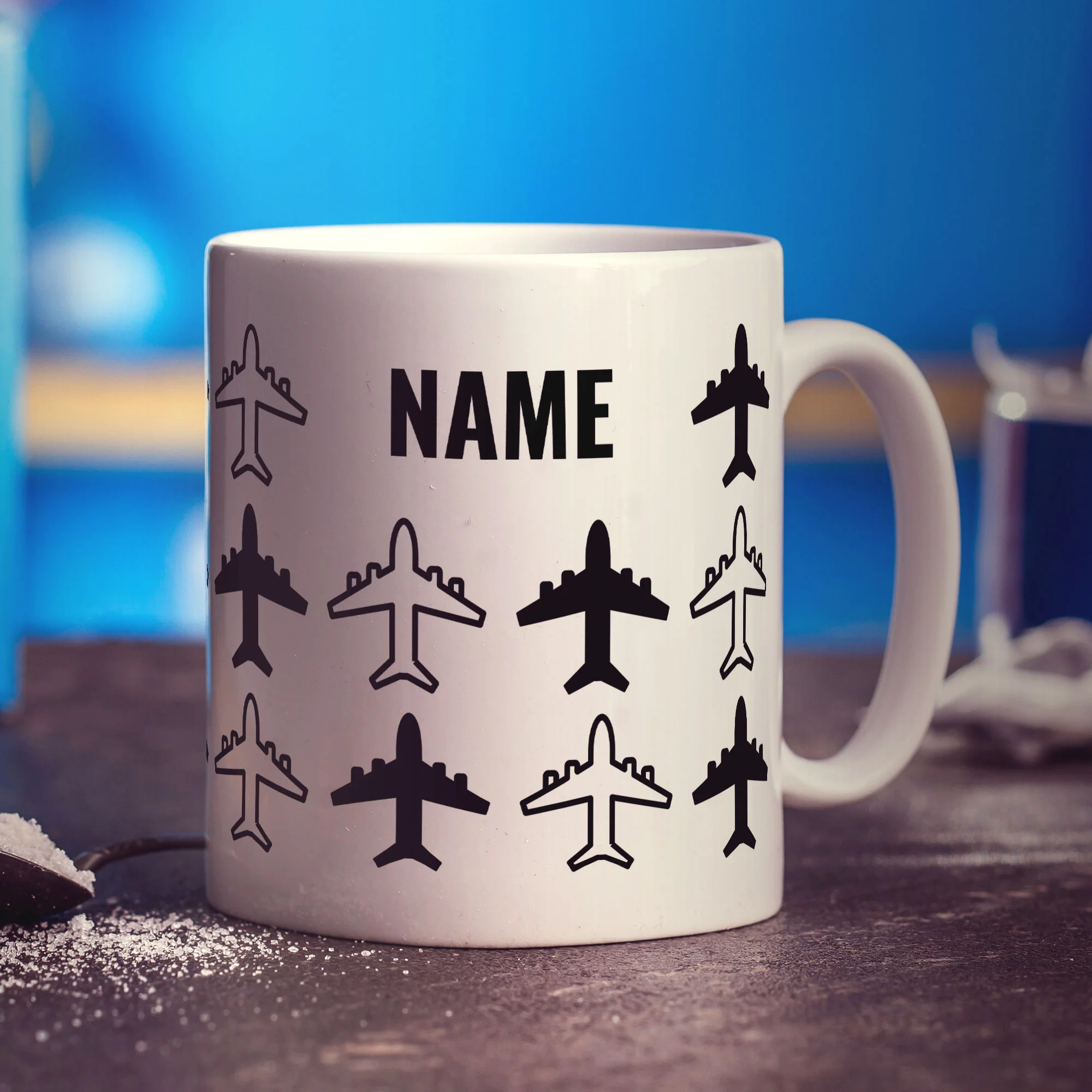 Planes Silhouette Personalised Mug - Image 5