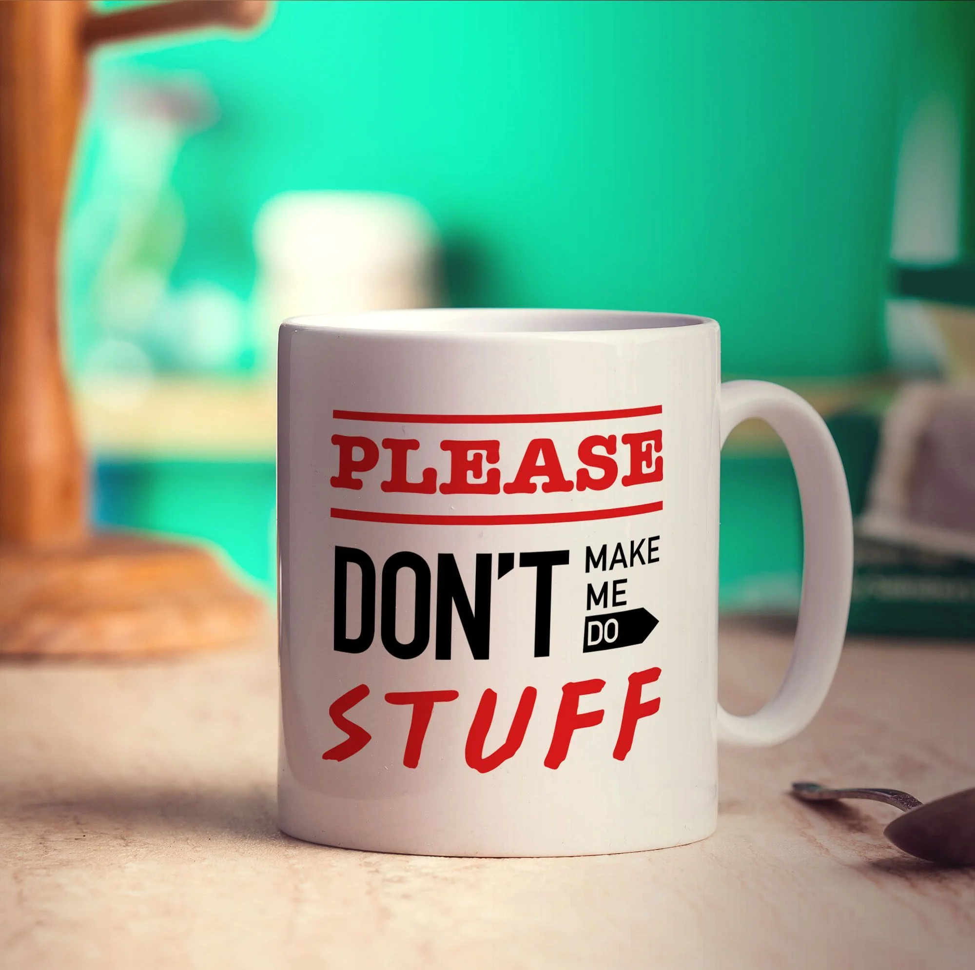 Please Don't Make Me Do Stuff Mug - Image 3