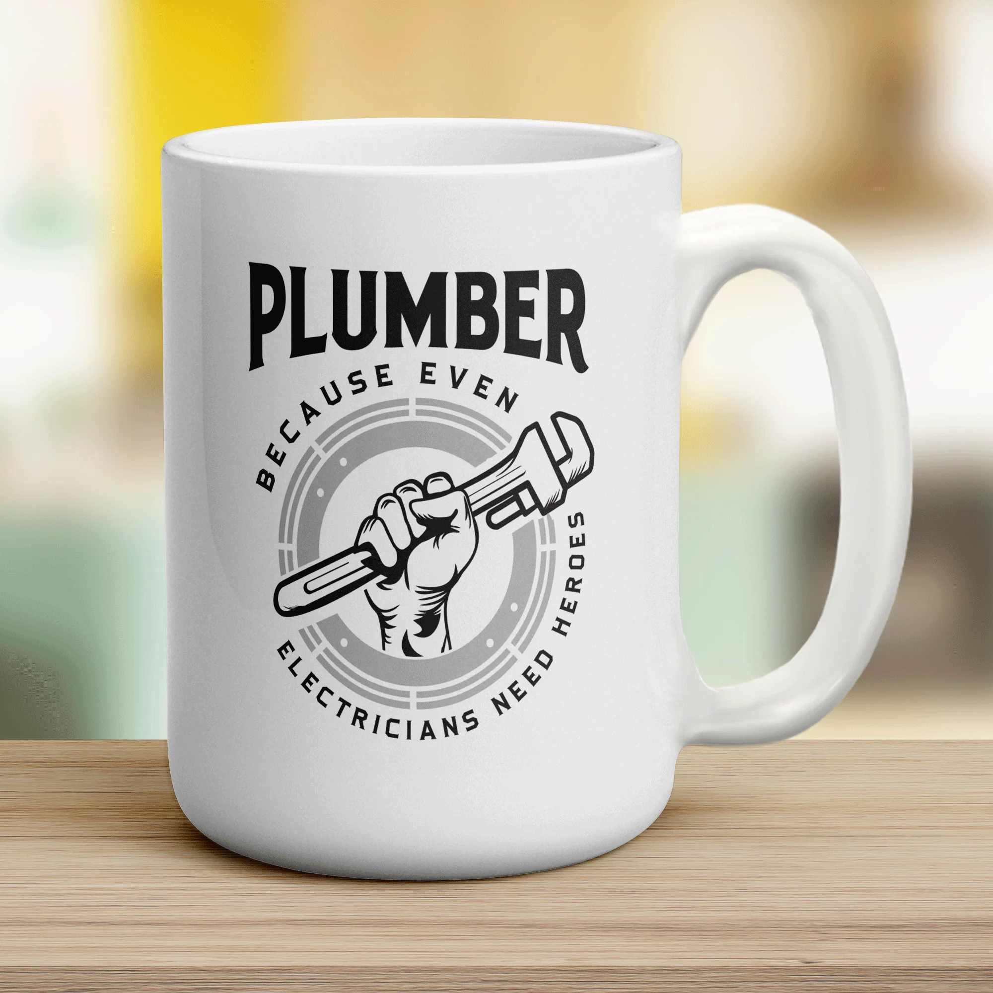 Plumber Because Even Electricians Need Heroes Mug - Image 12