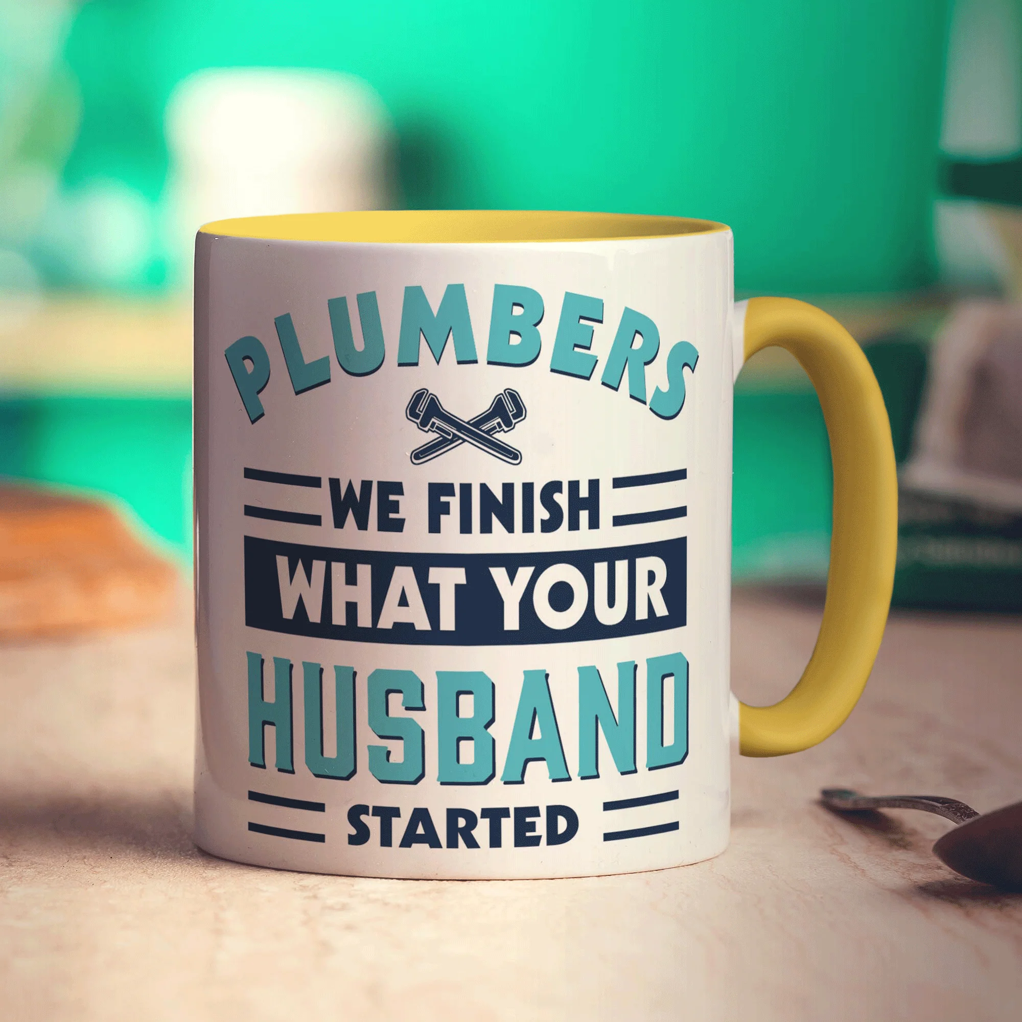 Plumbers We Finish What Your Husband Started Mug - Image 5
