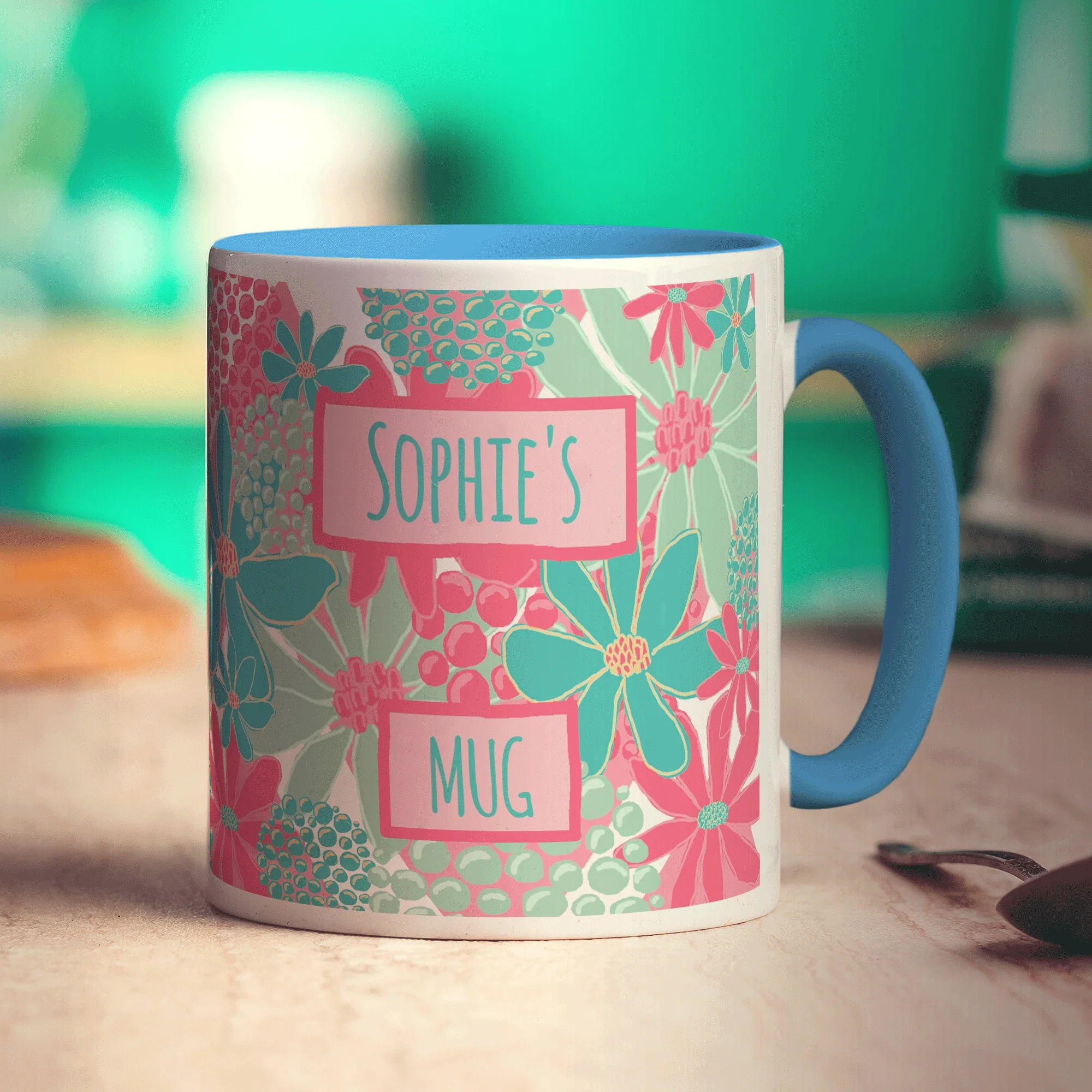 Pretty Floral Name Mug by Sophie Rawlings - Image 6